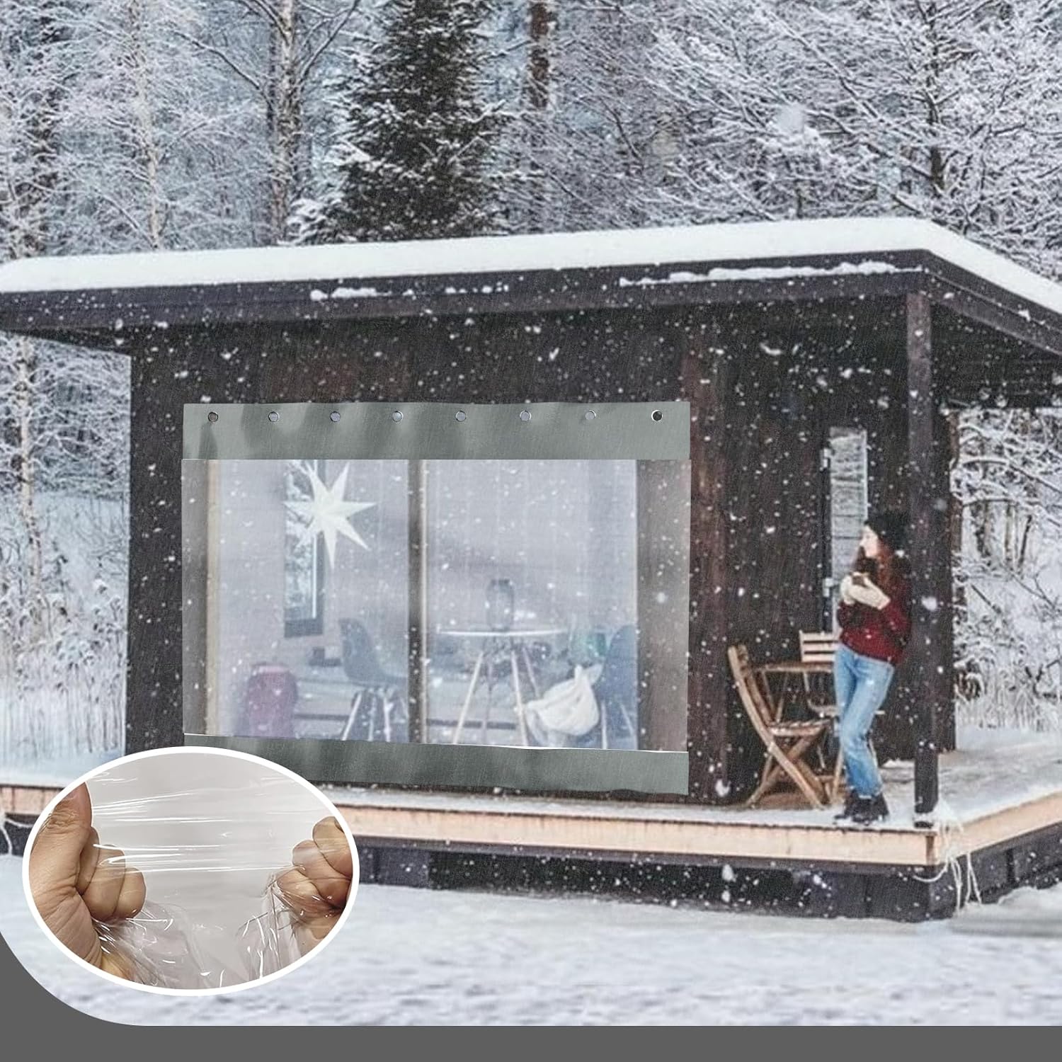 Clxrzm Pareti Laterali con Finestra in PVC per Esterni - immagine 5