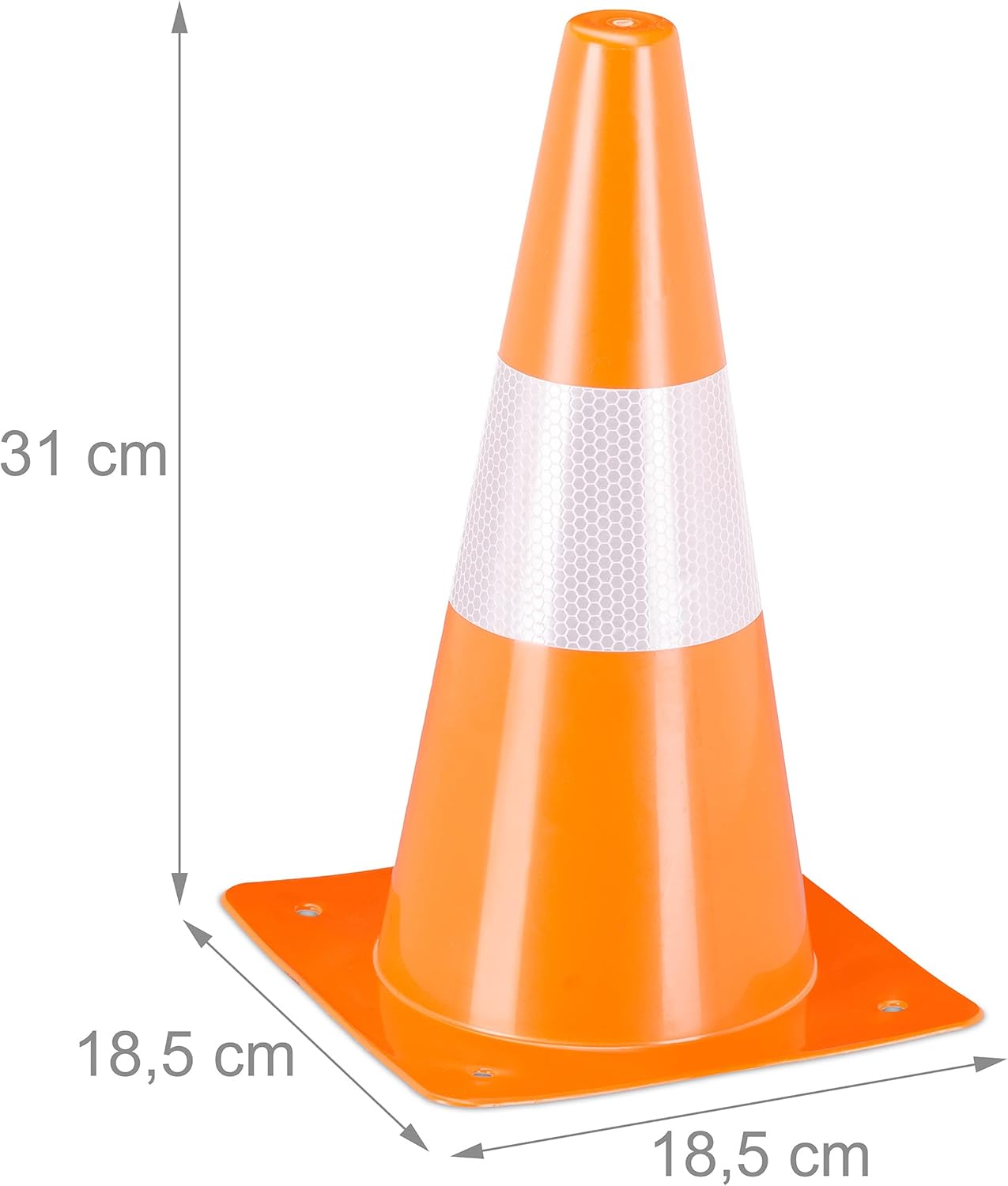 Relaxdays Pylonen Set 18 Pylons 30cm, Orange - immagine 4