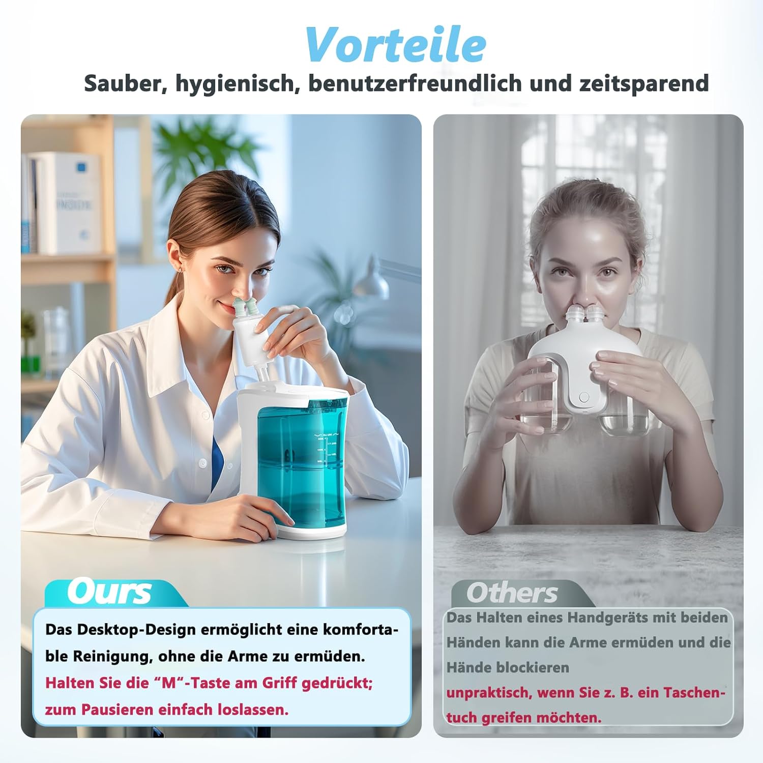 Set Doccia Nasale Elettrico per Adulti e Bambini - immagine 4