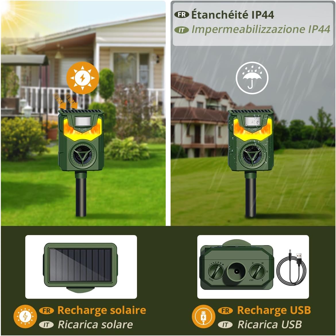 Plino Ultrasuoni per Gatti - Repellente con Luce LED (2 Unità) - immagine 6