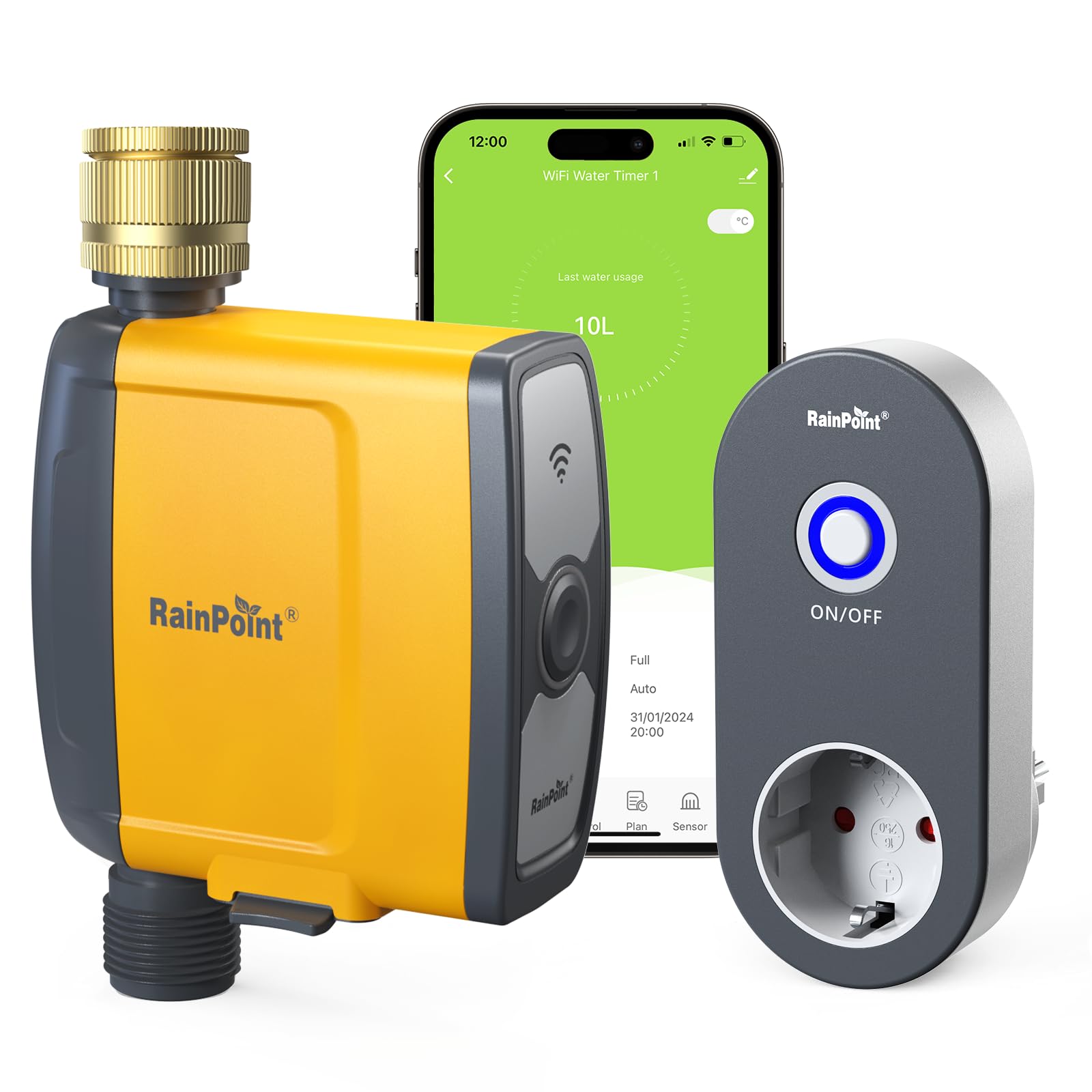 Rainpoint Centralina Irrigazione WiFi 2.4GHz in Ottone