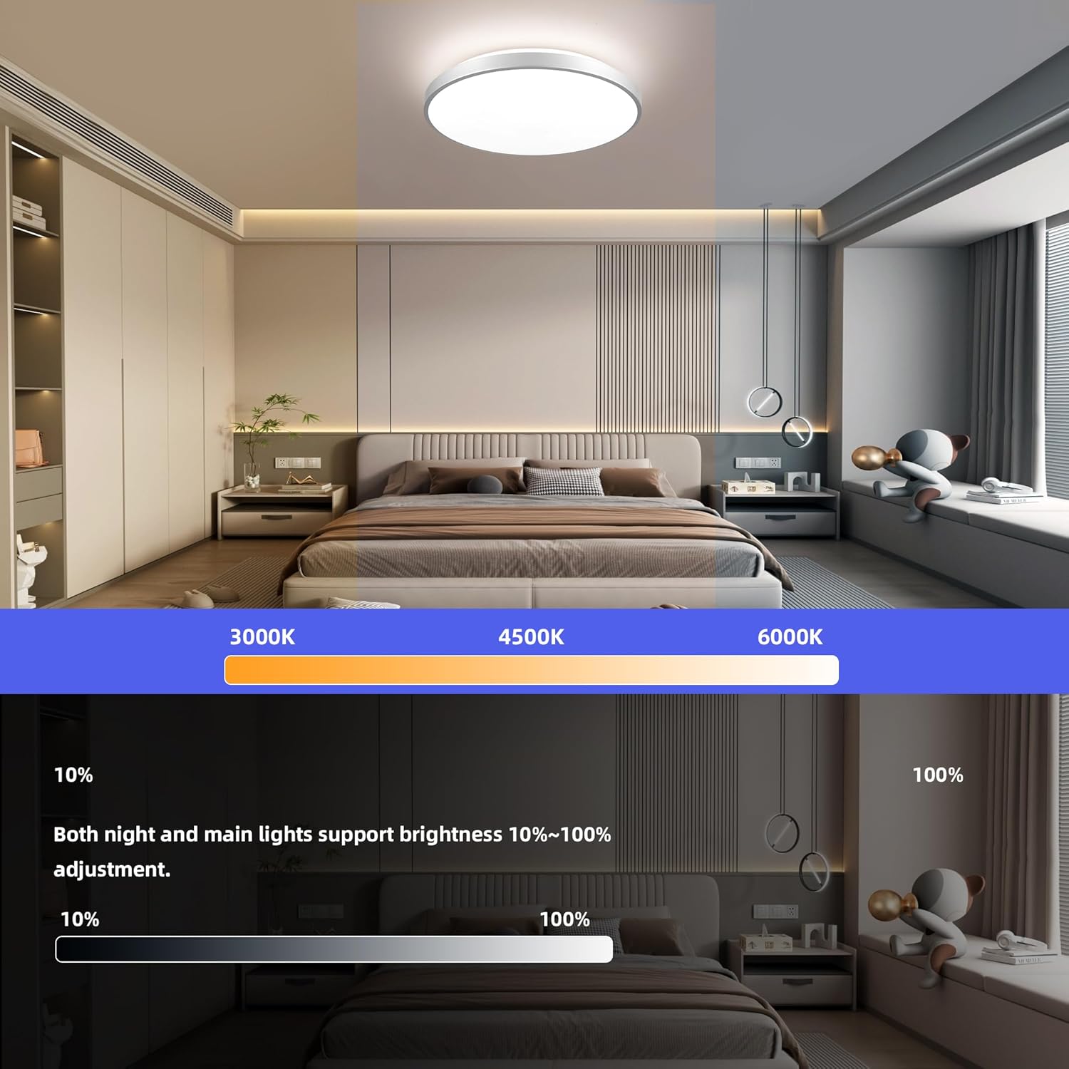 Horevo Lampada da Soffitto LED Bluetooth 40cm - immagine 4