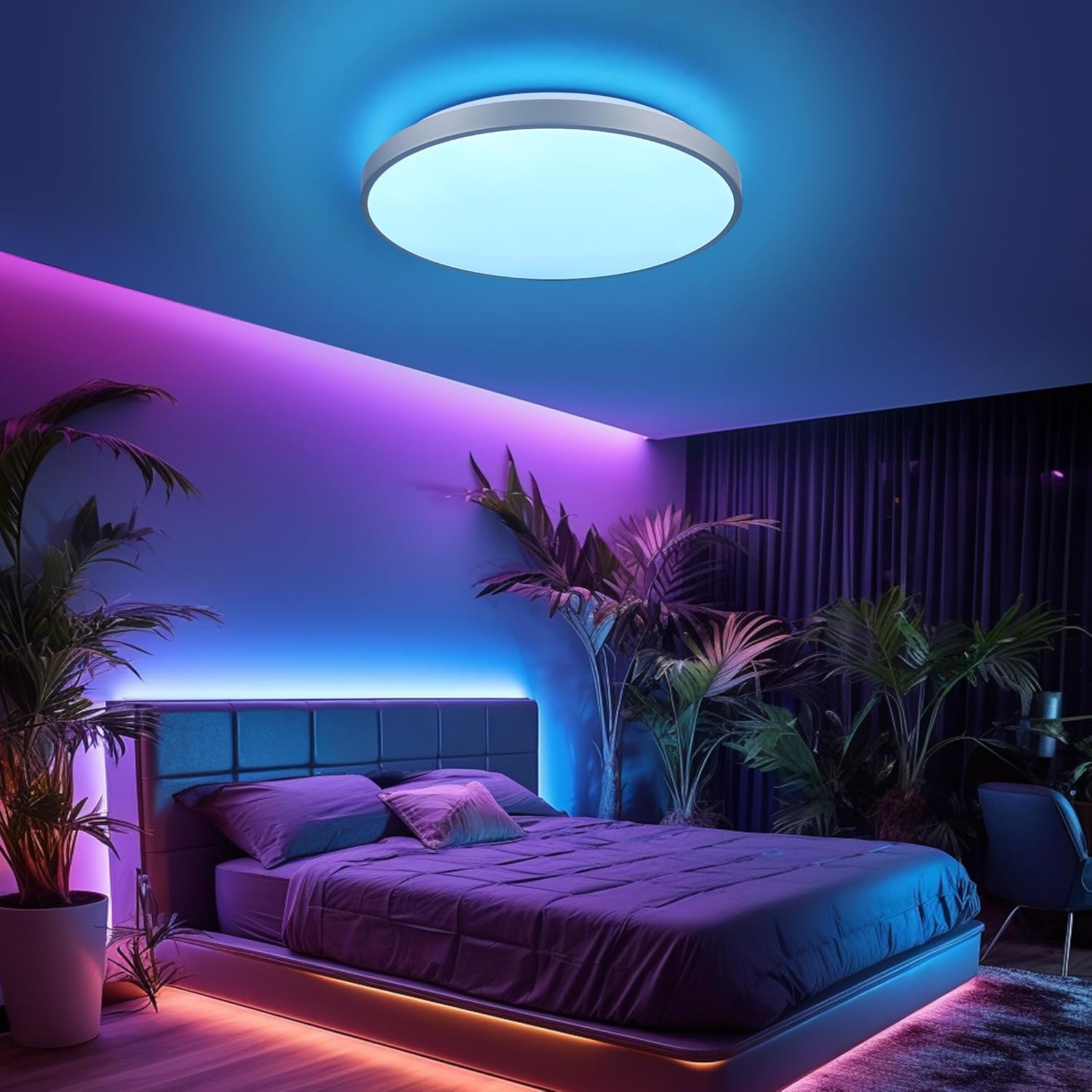 Horevo Lampada da Soffitto LED Bluetooth 40cm - immagine 7