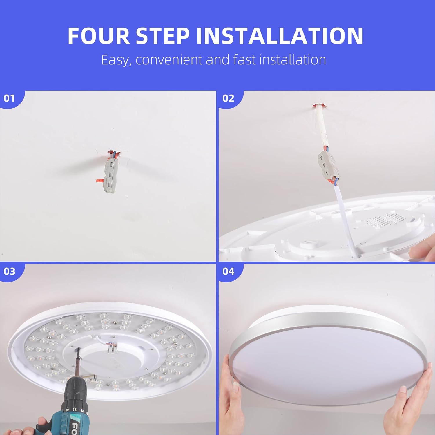 Horevo Lampada da Soffitto LED Bluetooth 40cm - immagine 8