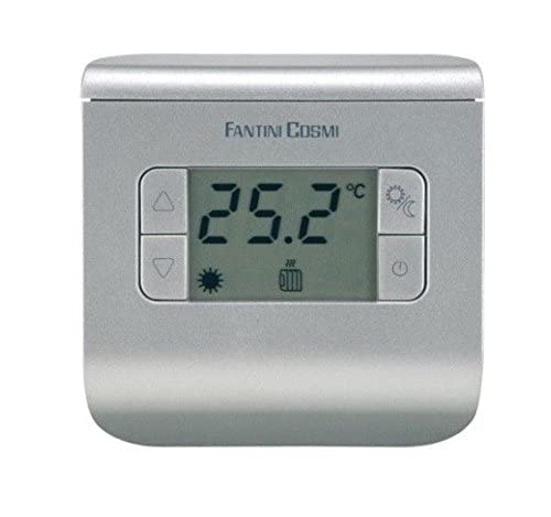 Fantini Cosmi CH111 Termostato Ambiente a Batterie, 3 Temperature, Argento