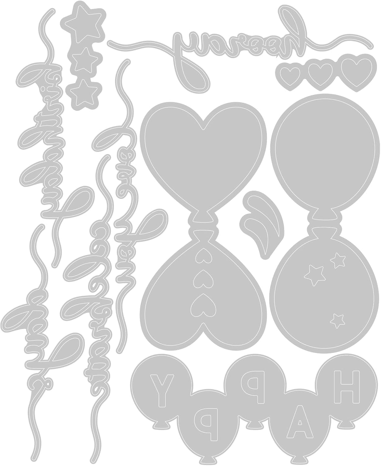 Sizzix Thinlits Set Fustelle 11PK Palloncini Occasions - immagine 2