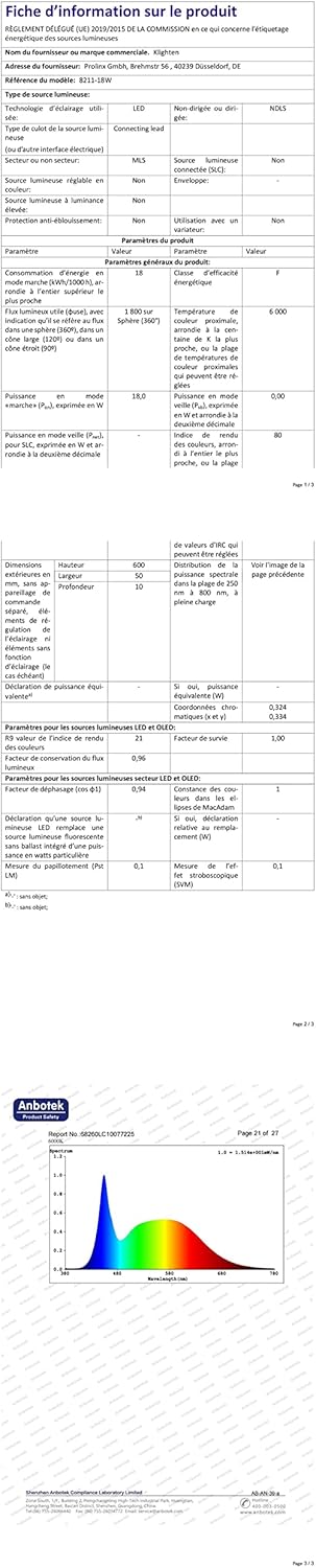 Klighten Lampada da Specchio 60CM 910LM 18W - immagine 10