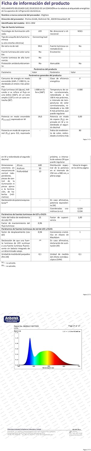 Klighten Lampada da Specchio 60CM 910LM 18W - immagine 9