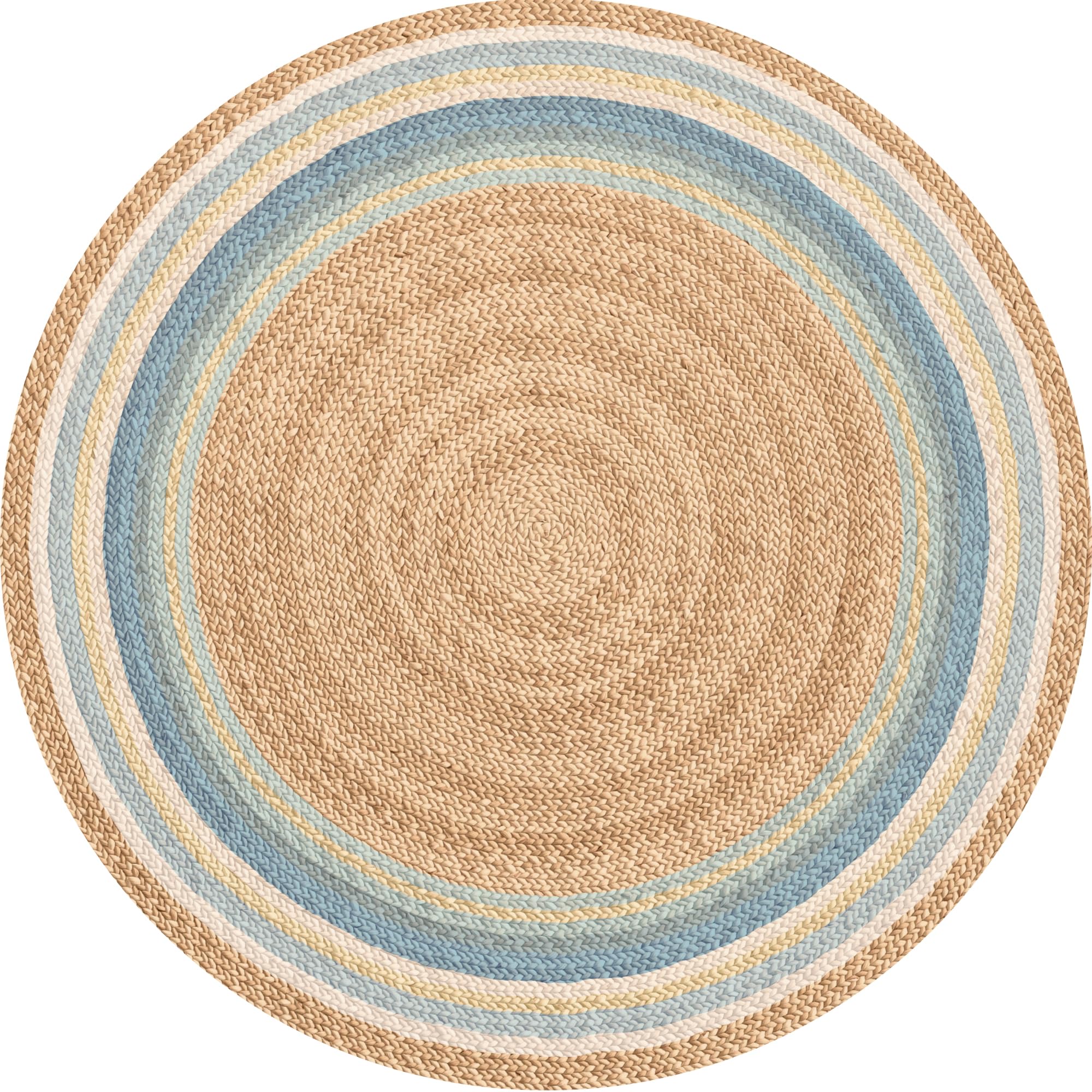 Viniliko Design Tappeto Vinilico Rotondo Linee Blu 150cm
