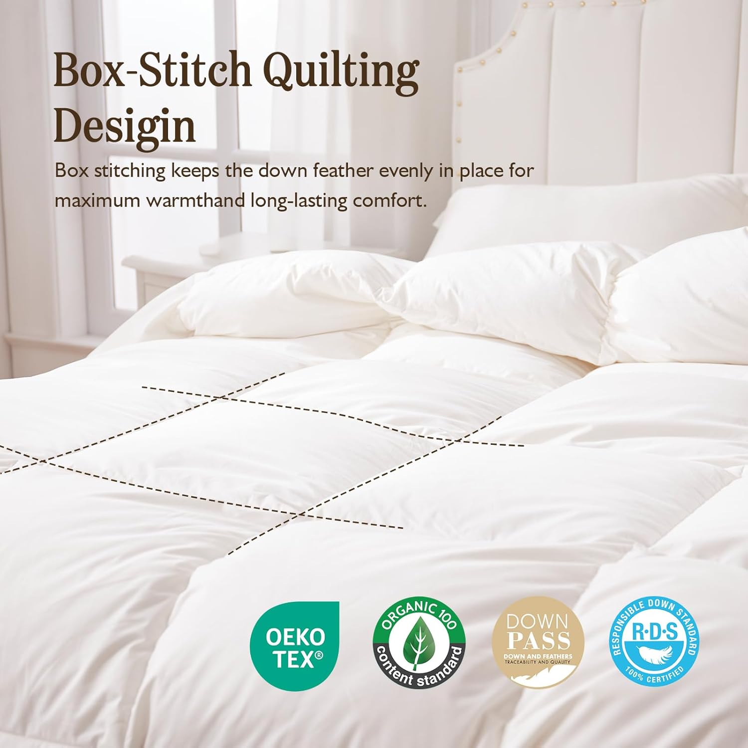 Dwr Piumino Matrimoniale 240x260 cm, Bianco - immagine 5