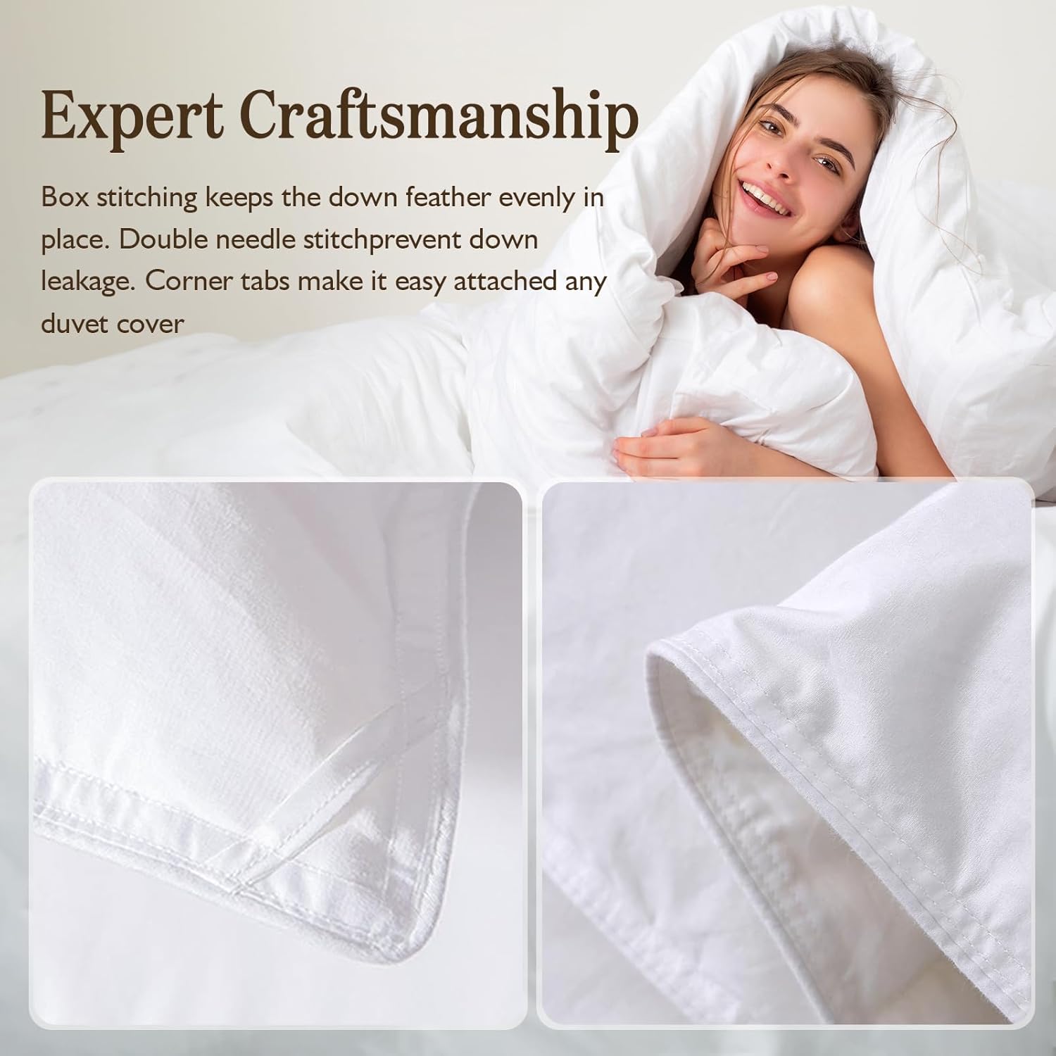 Dwr Piumino Matrimoniale 240x260 cm, Bianco - immagine 7