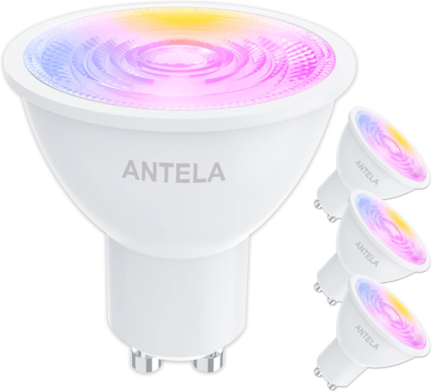 Antela Lampadina Alexa GU10 4,5W Multicolore 4PCS - immagine 1