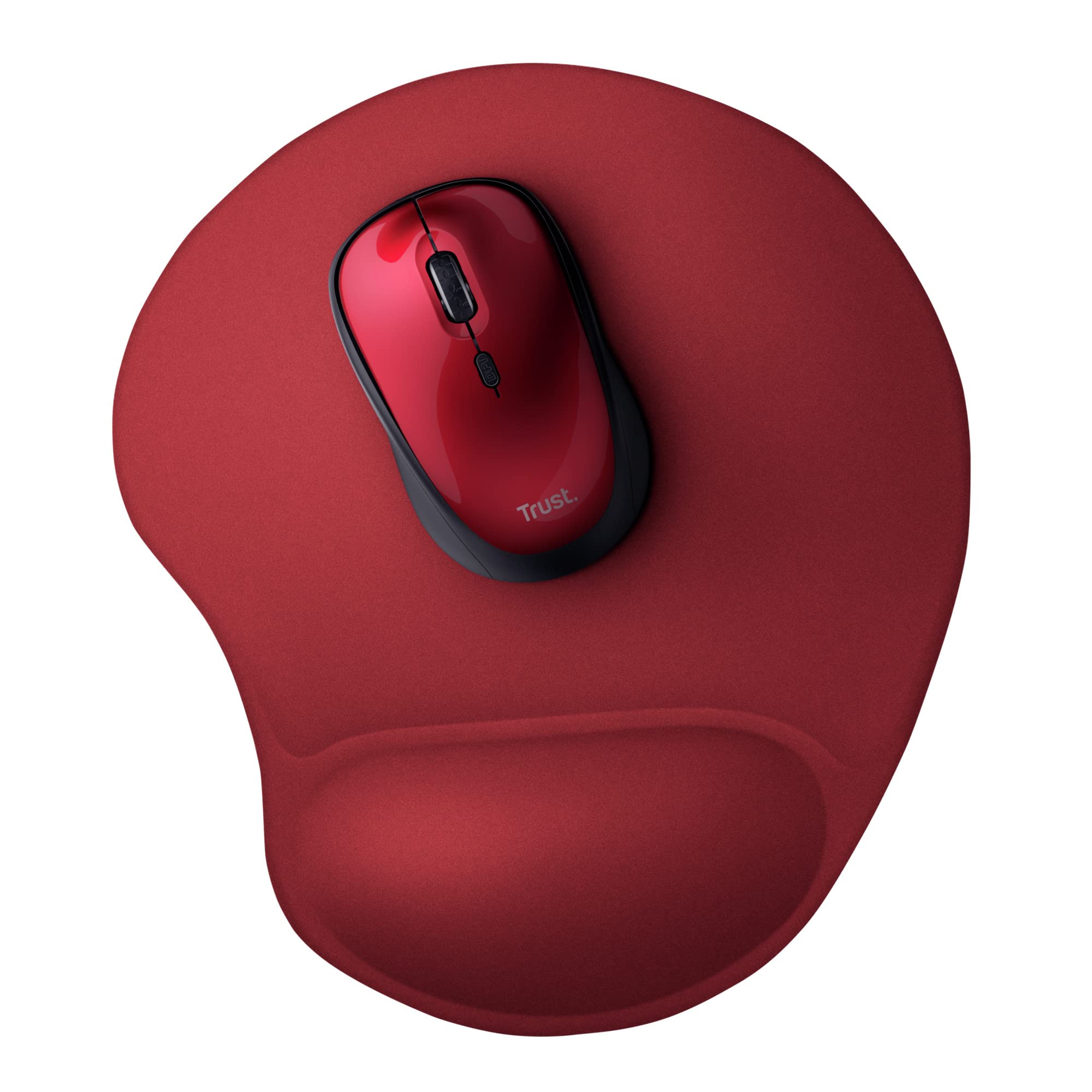 Trust BigFoot Tappetino per Mouse Ergonomico, Rosso