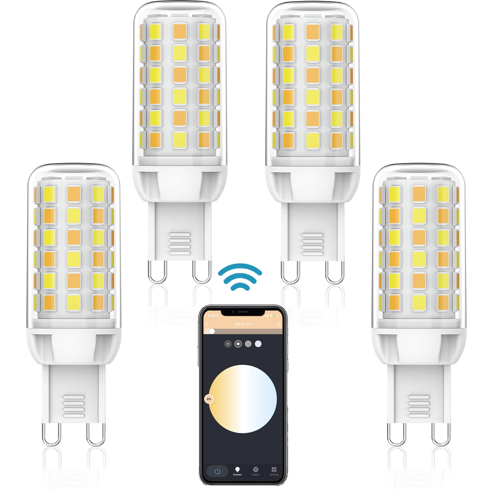 Yuiip G9 Smart WiFi Lampadine Alexa 4 Pezzi