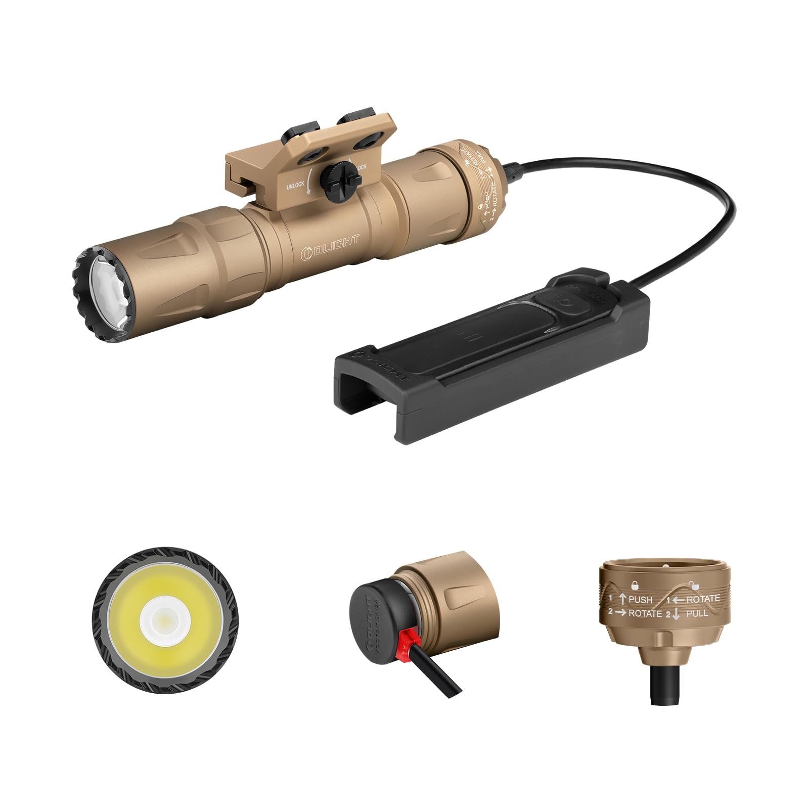 OLIGHT Odin S - Torcia 1500LM 250M per Caccia, Deserto