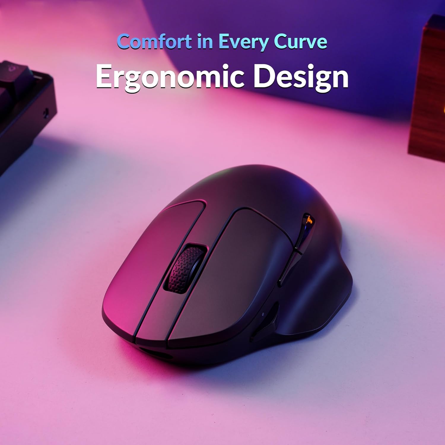 Keychron M7 Mouse Gaming Wireless 8K Polling Rate, Nero - immagine 5