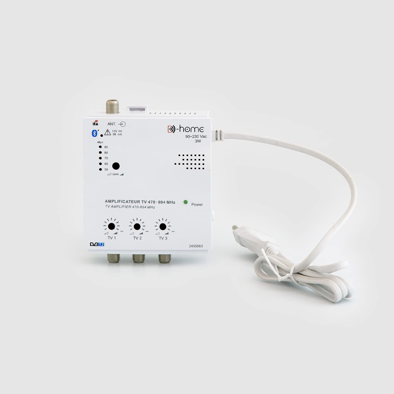 D-Home Amplificatore TV TNT Interno 3 Uscite 28dB - immagine 5