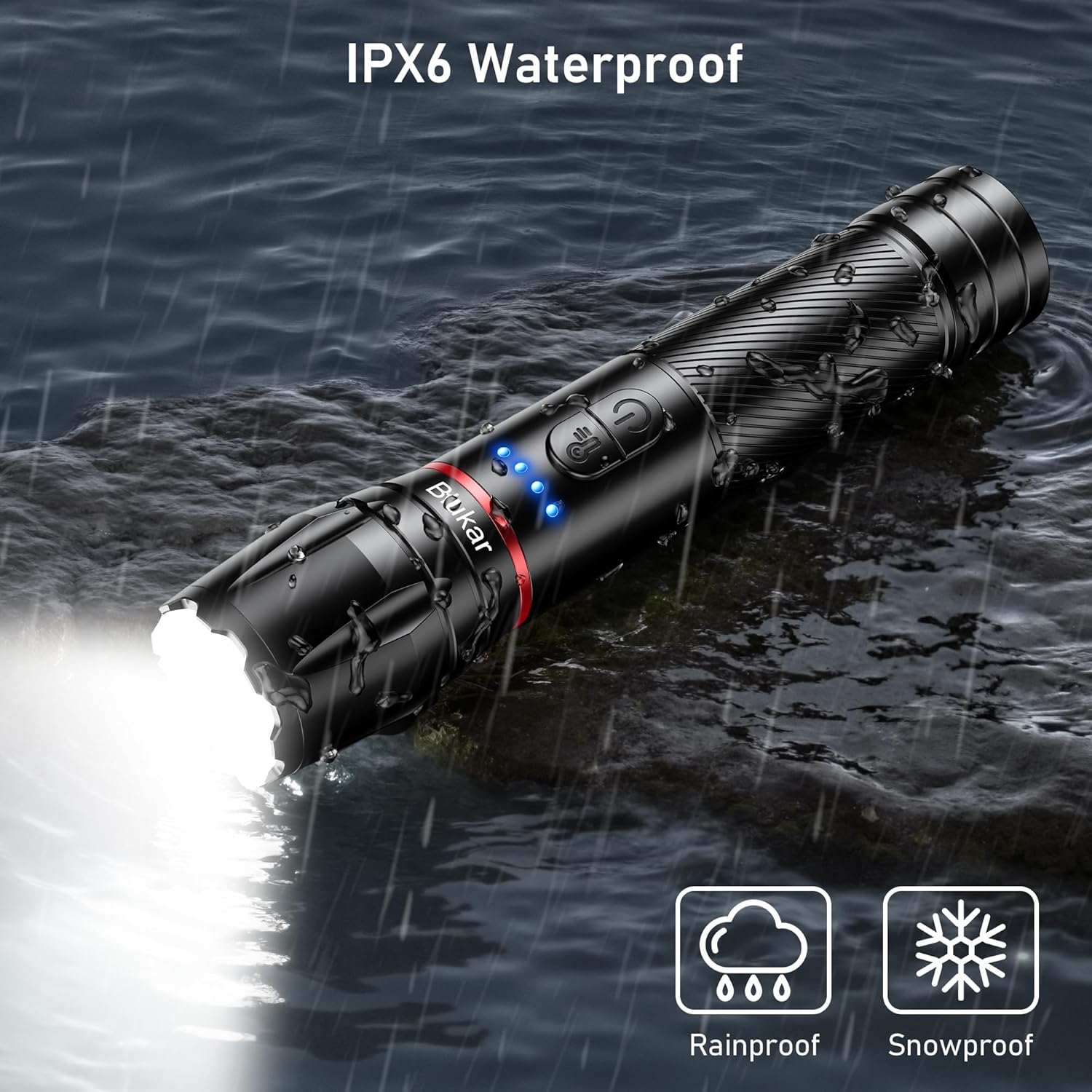 Blukar Torcia LED Ricaricabile Super Luminosa - immagine 8