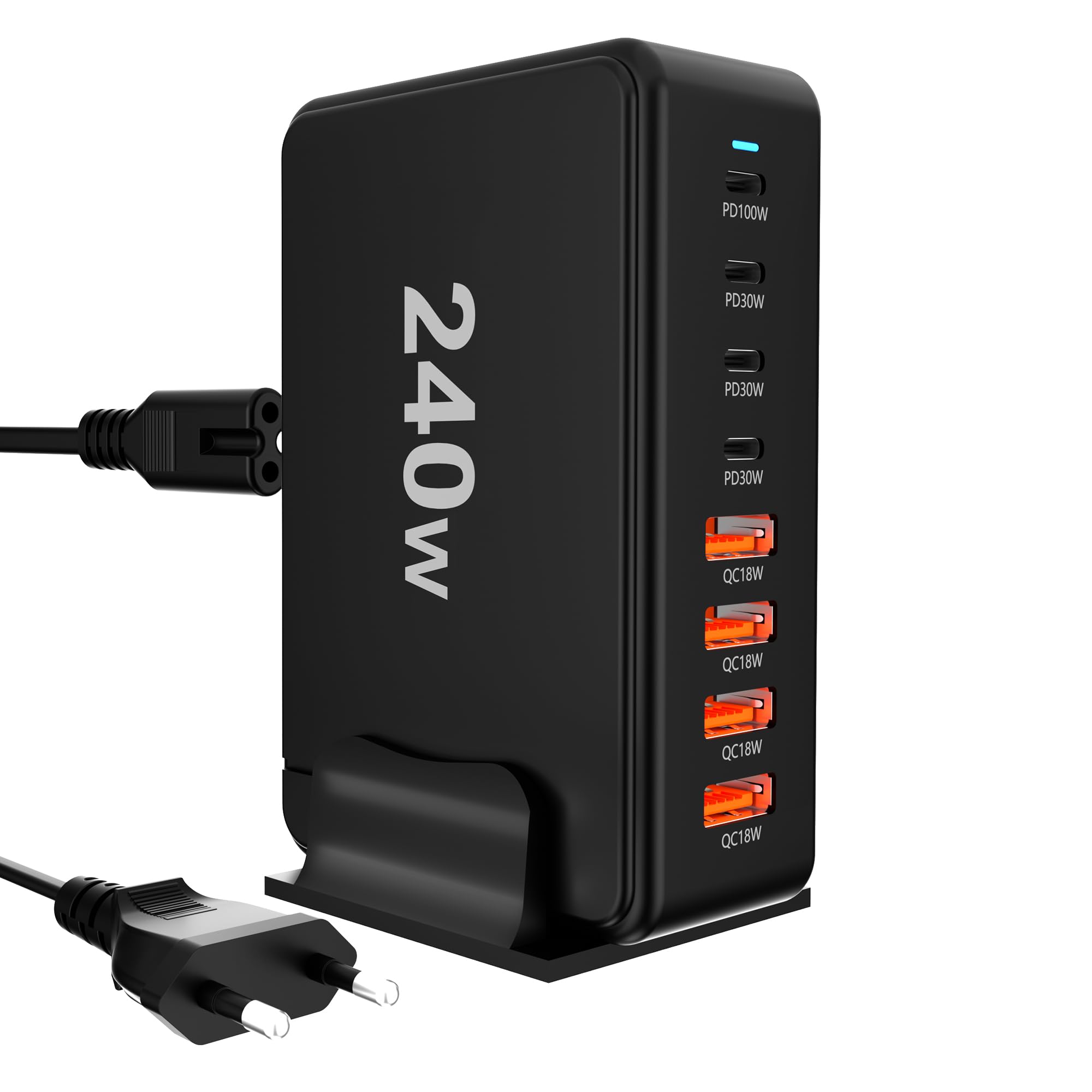 Caricatore USB-C 240W 8 Porte con PD 3.0