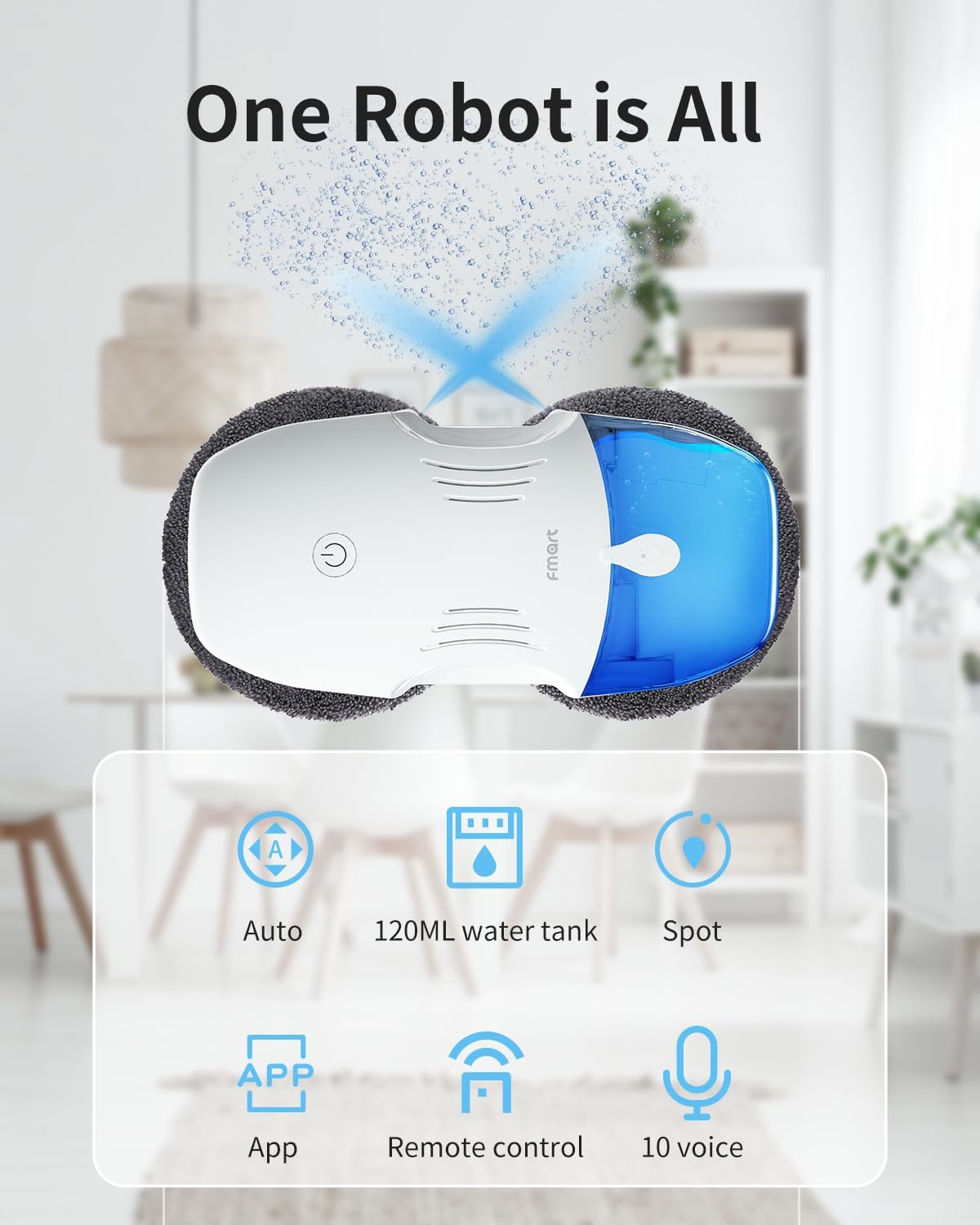 Fmart T10 Robot Lavavetri Elettrico con Spruzzo Automatico - immagine 4