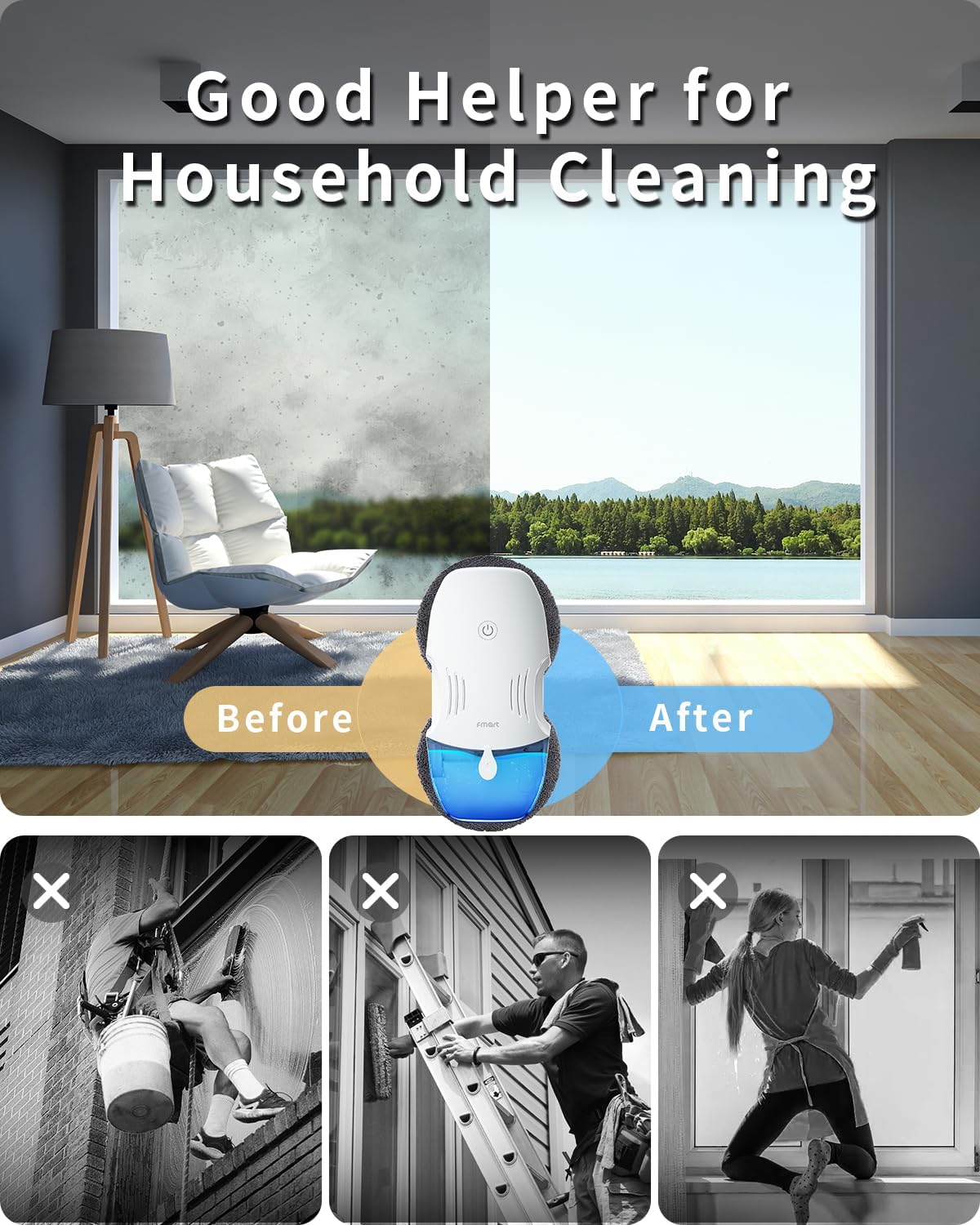 Fmart T10 Robot Lavavetri Elettrico con Spruzzo Automatico - immagine 7