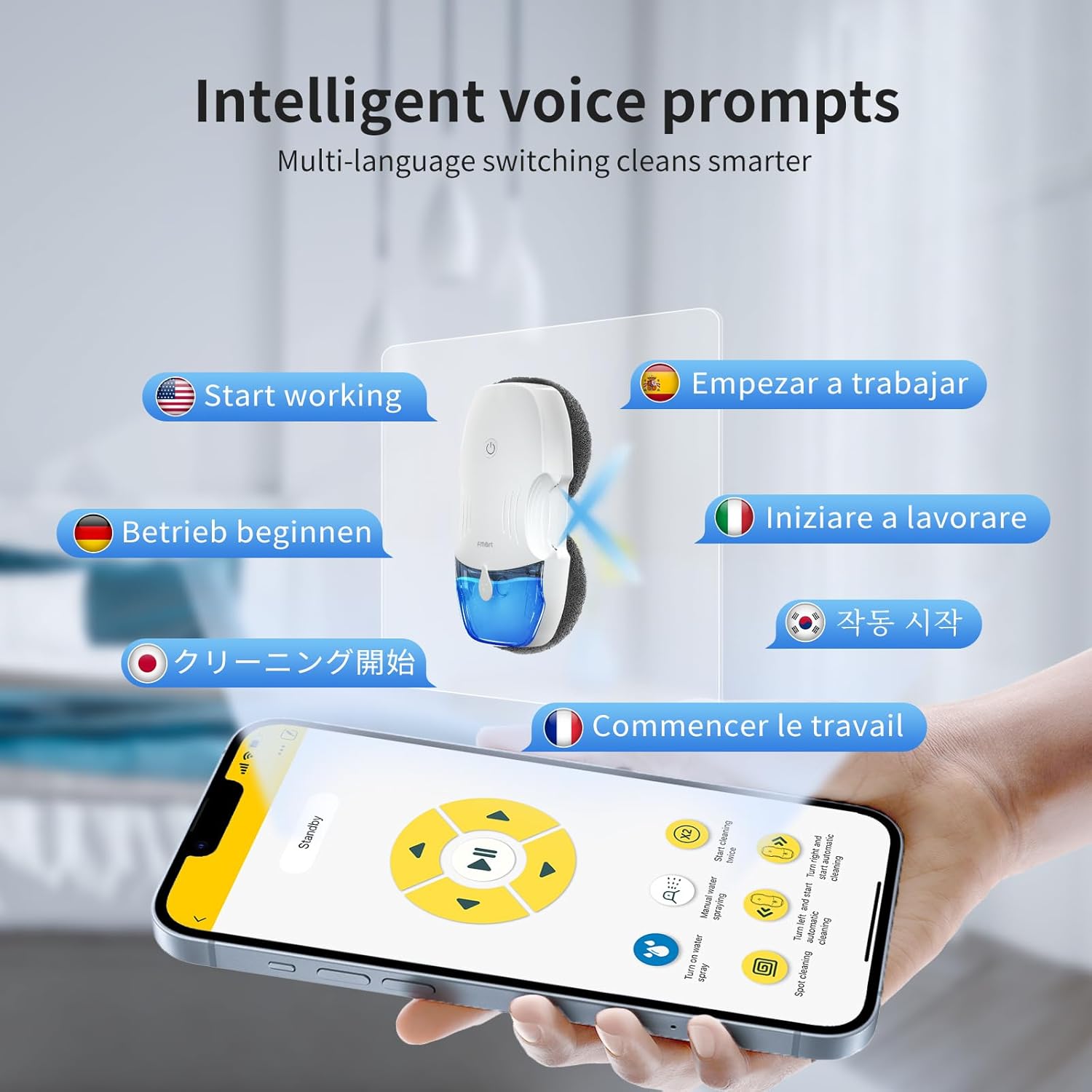 Fmart T10 Robot Lavavetri Elettrico con Spruzzo Automatico - immagine 9