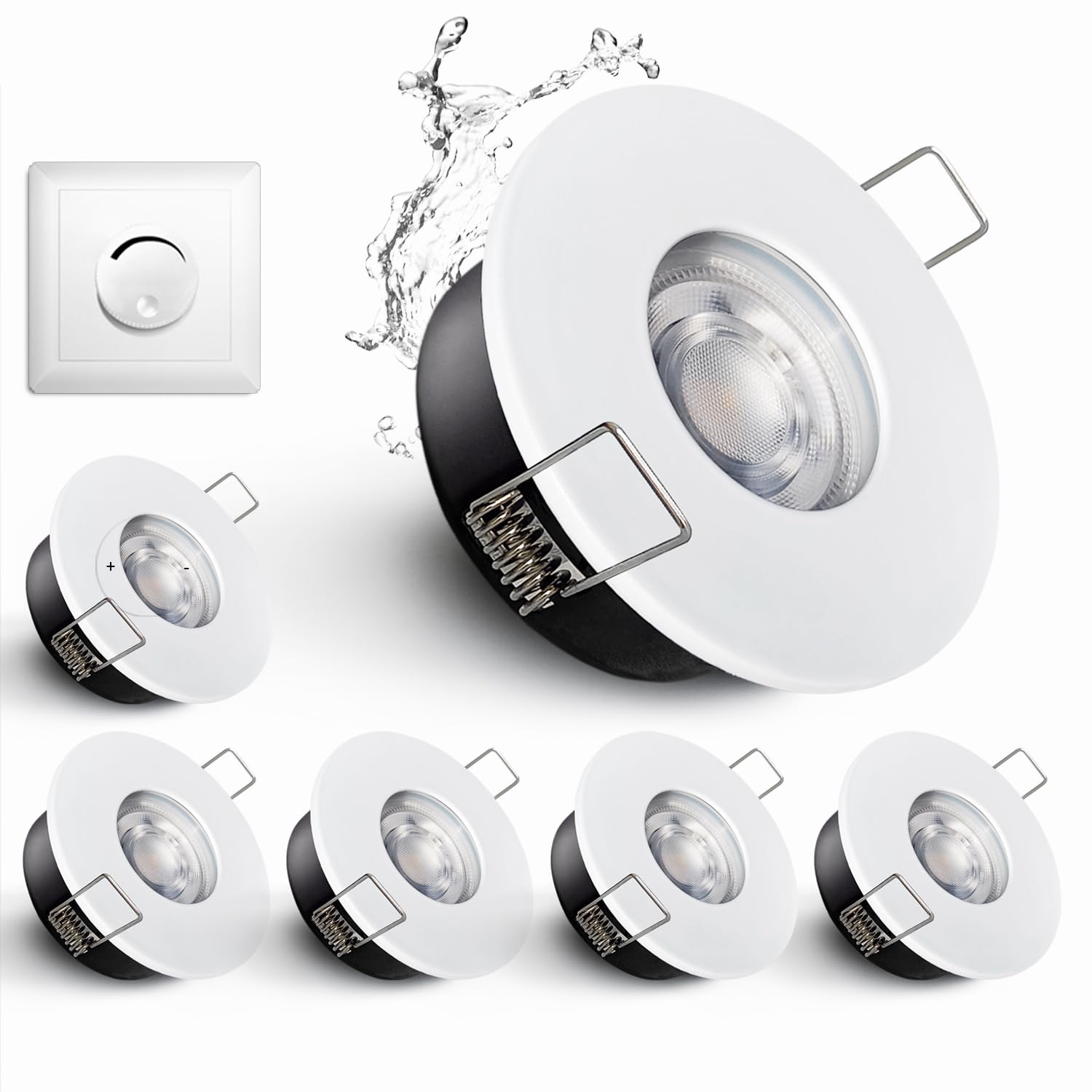 Sweier Downlight LED Incassabile Dimmerabile IP65 5W