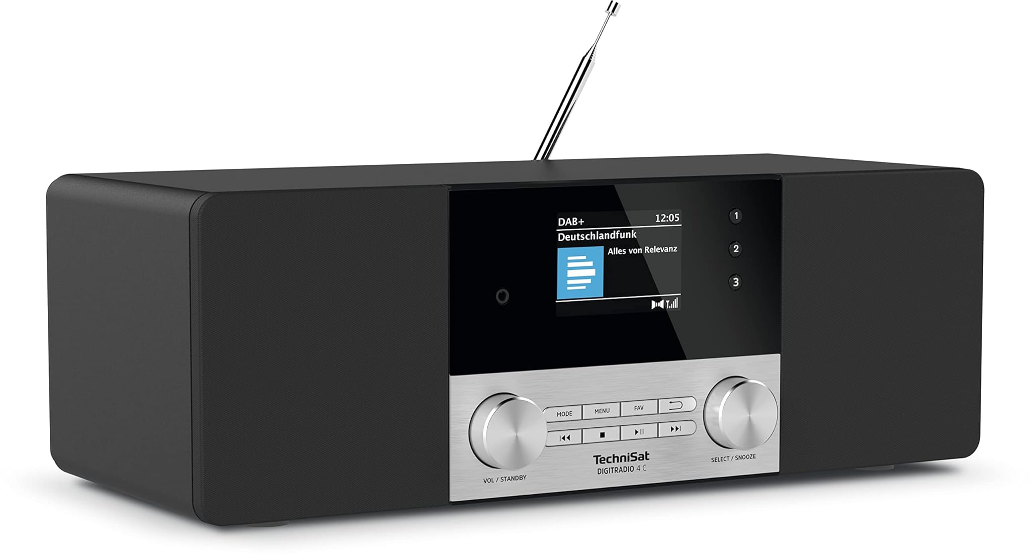 Technisat DIGITRADIO 4 C - Radio digitale stereo DAB+, Nero