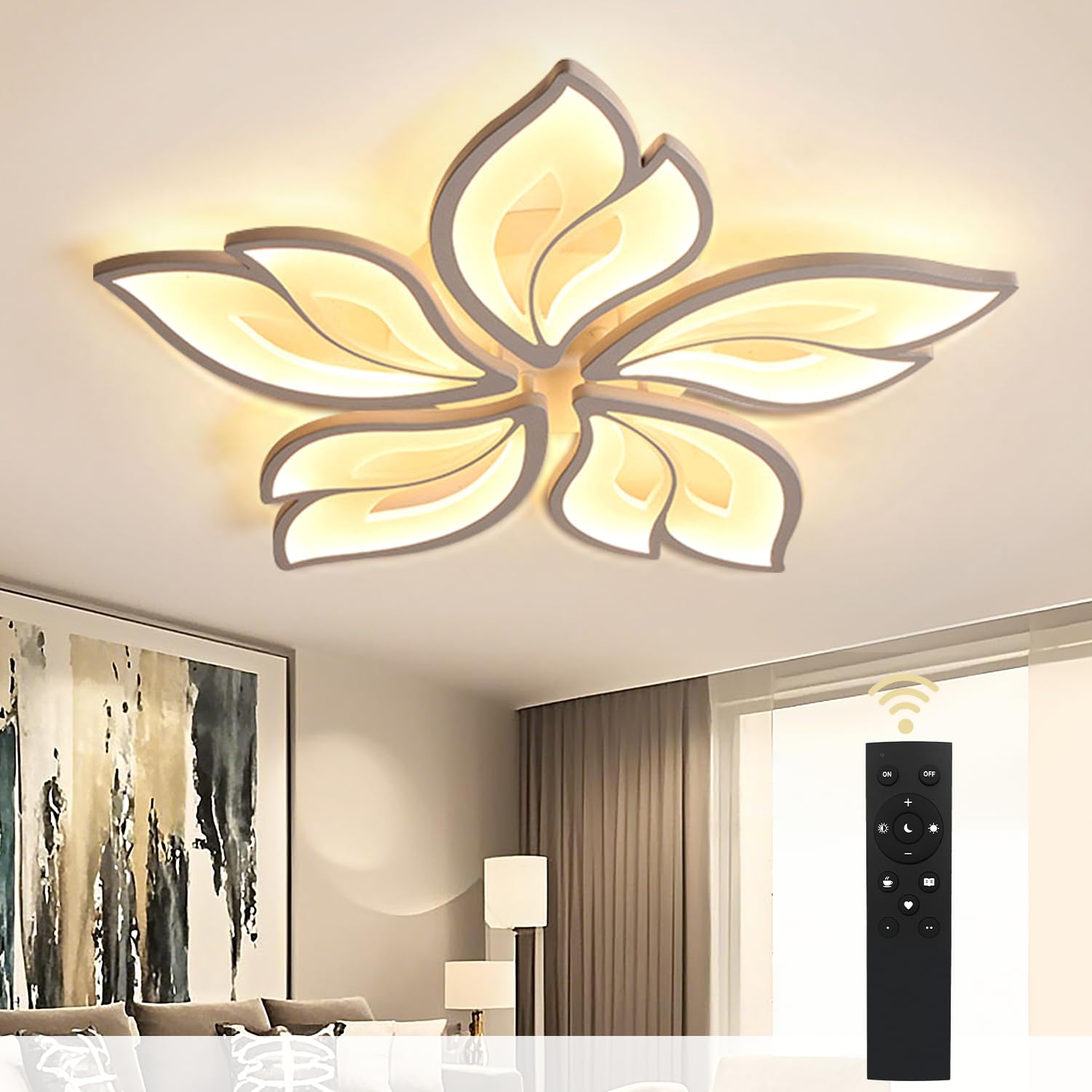 Yuanfenghua Plafoniera LED Soffitto 40W con Telecomando