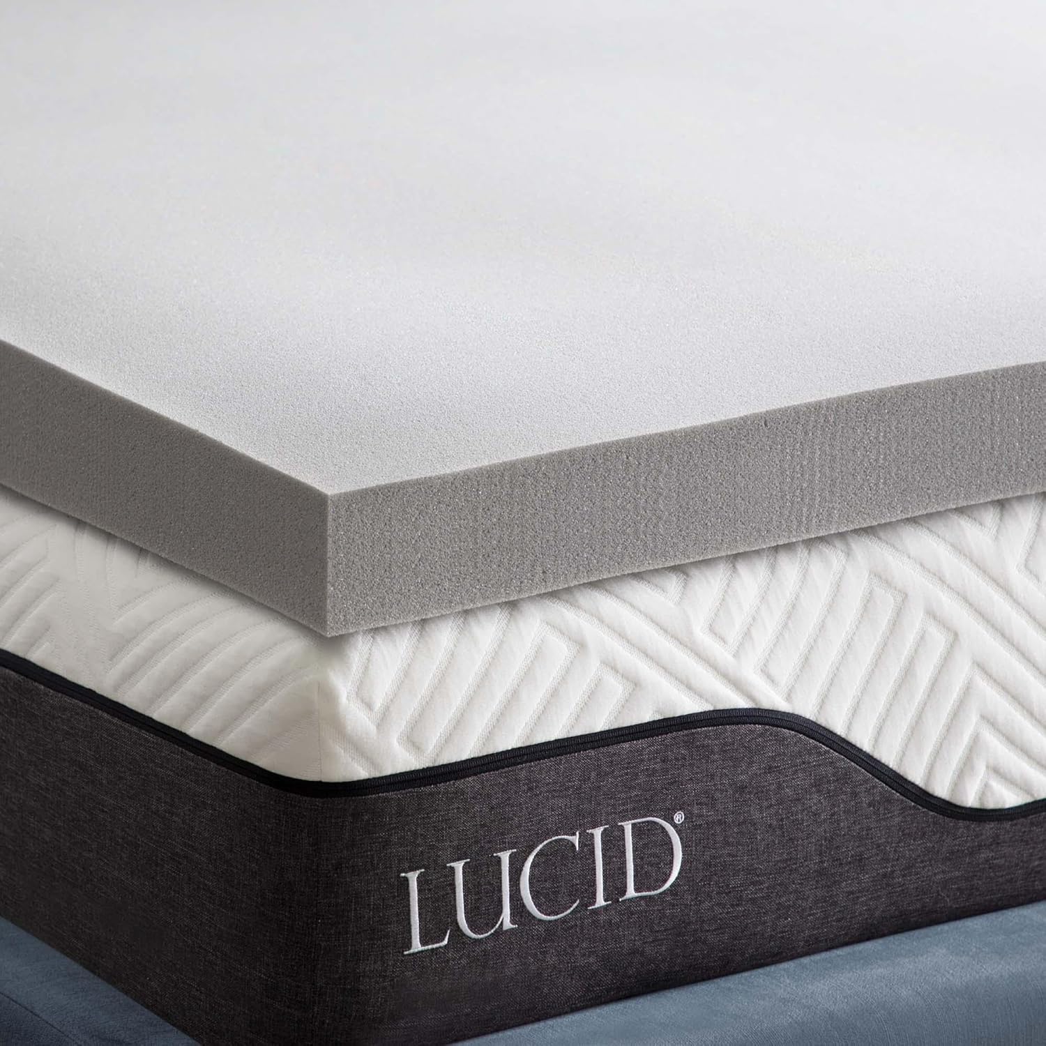 Lucid Topper 7,5 cm Memory Foam Gel Rinfrescante, Matrimoniale