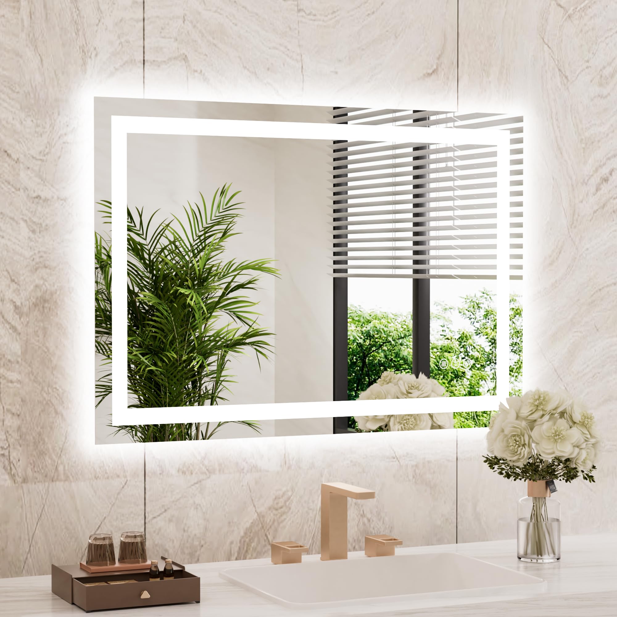 Weer Specchio da Bagno LED 70x100cm con Antiappannamento