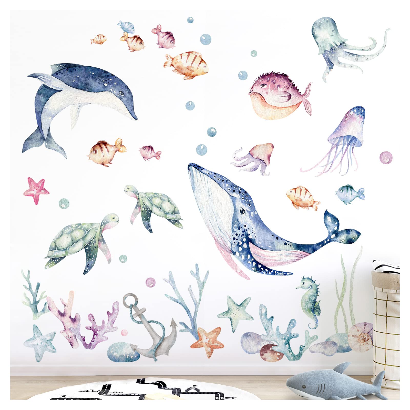 Grandora DL870-5 - Adesivo Parete XXL Pesci Sottomarino