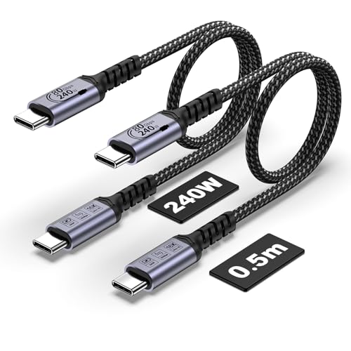 Sumpk Cavo USB C 80Gbps 50cm (2 pz), 240W