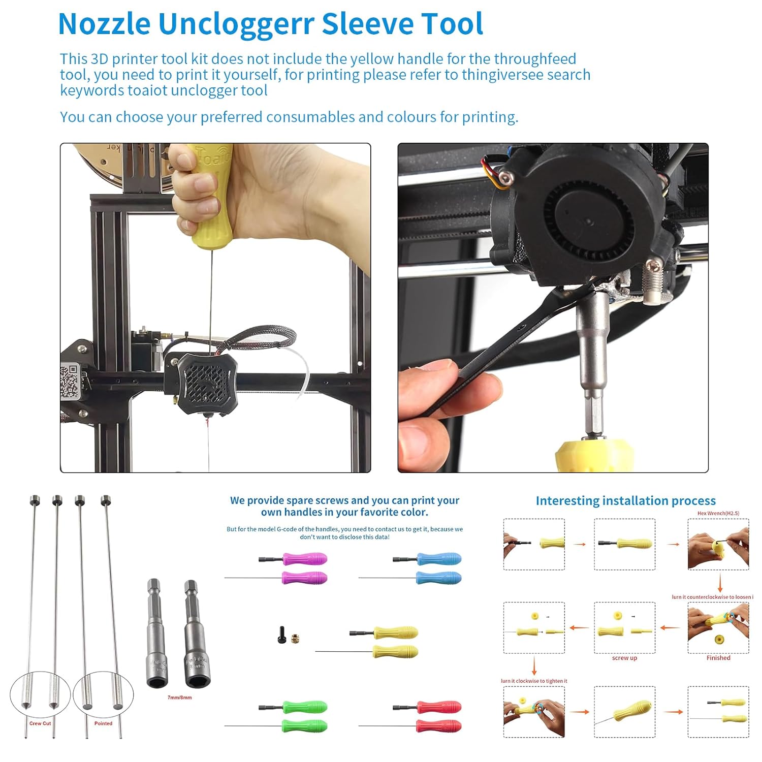 BCZAMD Kit Strumenti per Stampante 3D 36 Pezzi - immagine 6