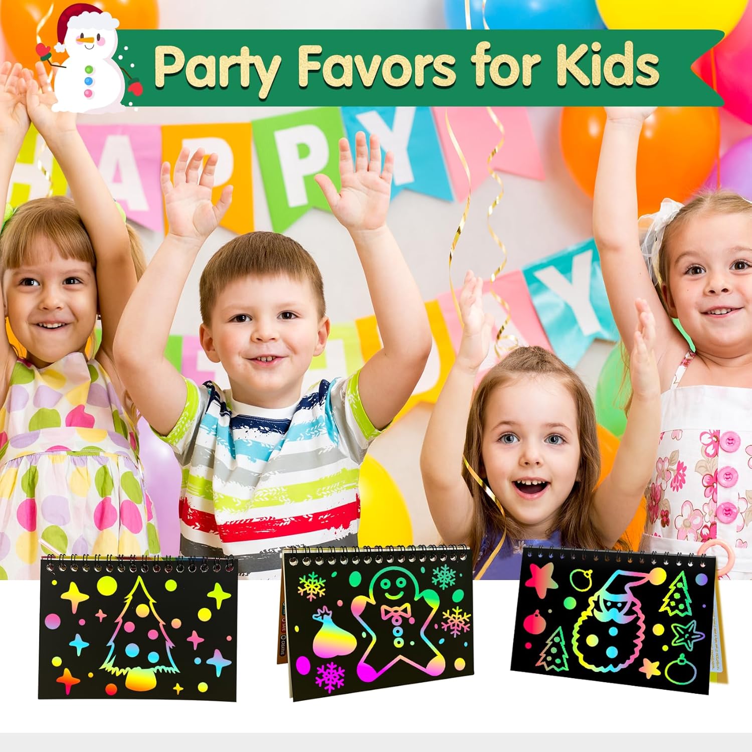 ZMLM 48 Libri Scratch Art Bambini con Stilo e Stencil - immagine 5