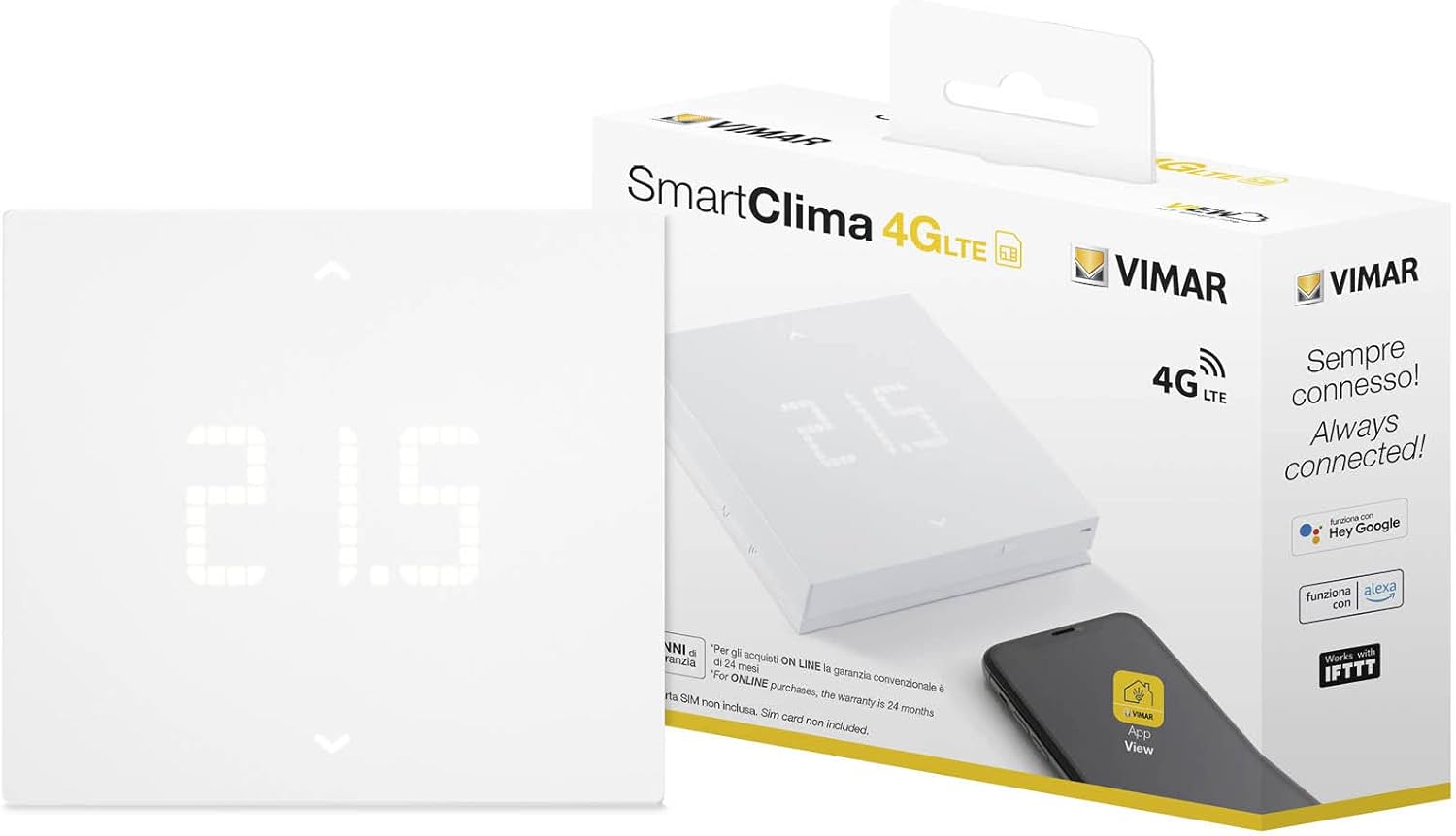 Vimar 02913 Termostato 4G LTE da Parete - immagine 2