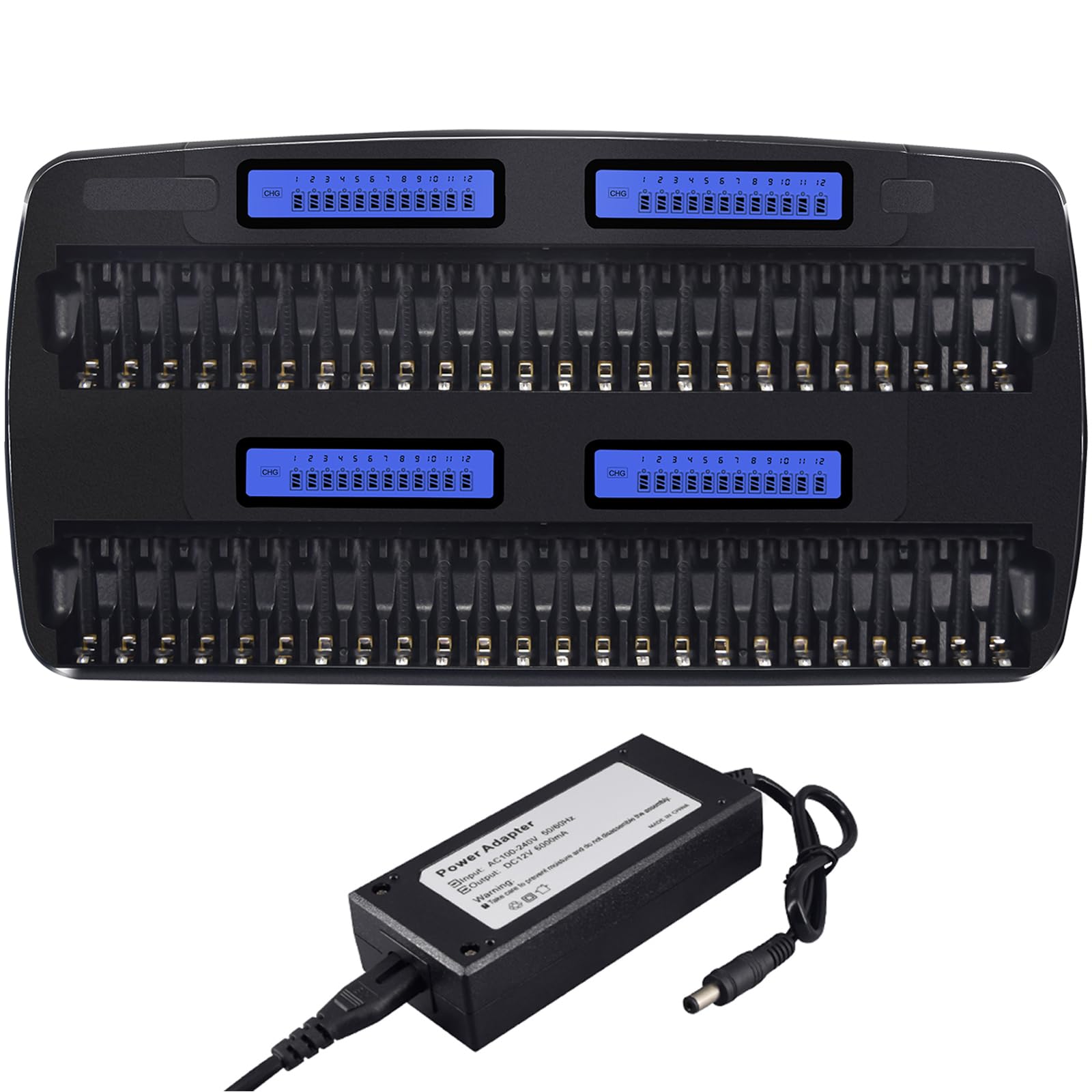 Caricabatterie Intelligente 48 Slot per AA AAA