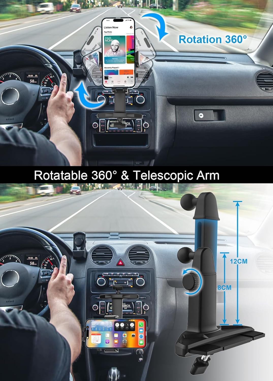 Woleyi Supporto Telefono Auto CD Slot - immagine 3