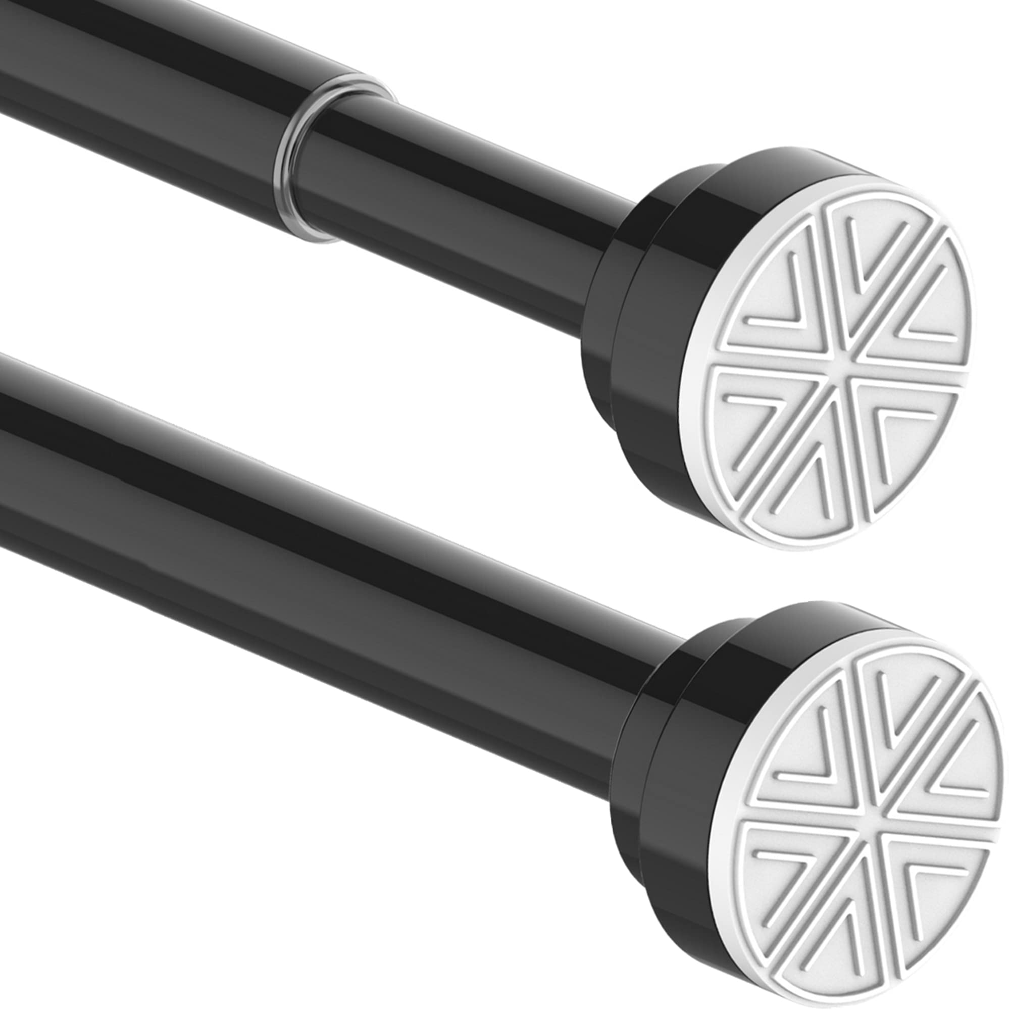 Bastone Tenda a Pressione 190-360cm, Nero