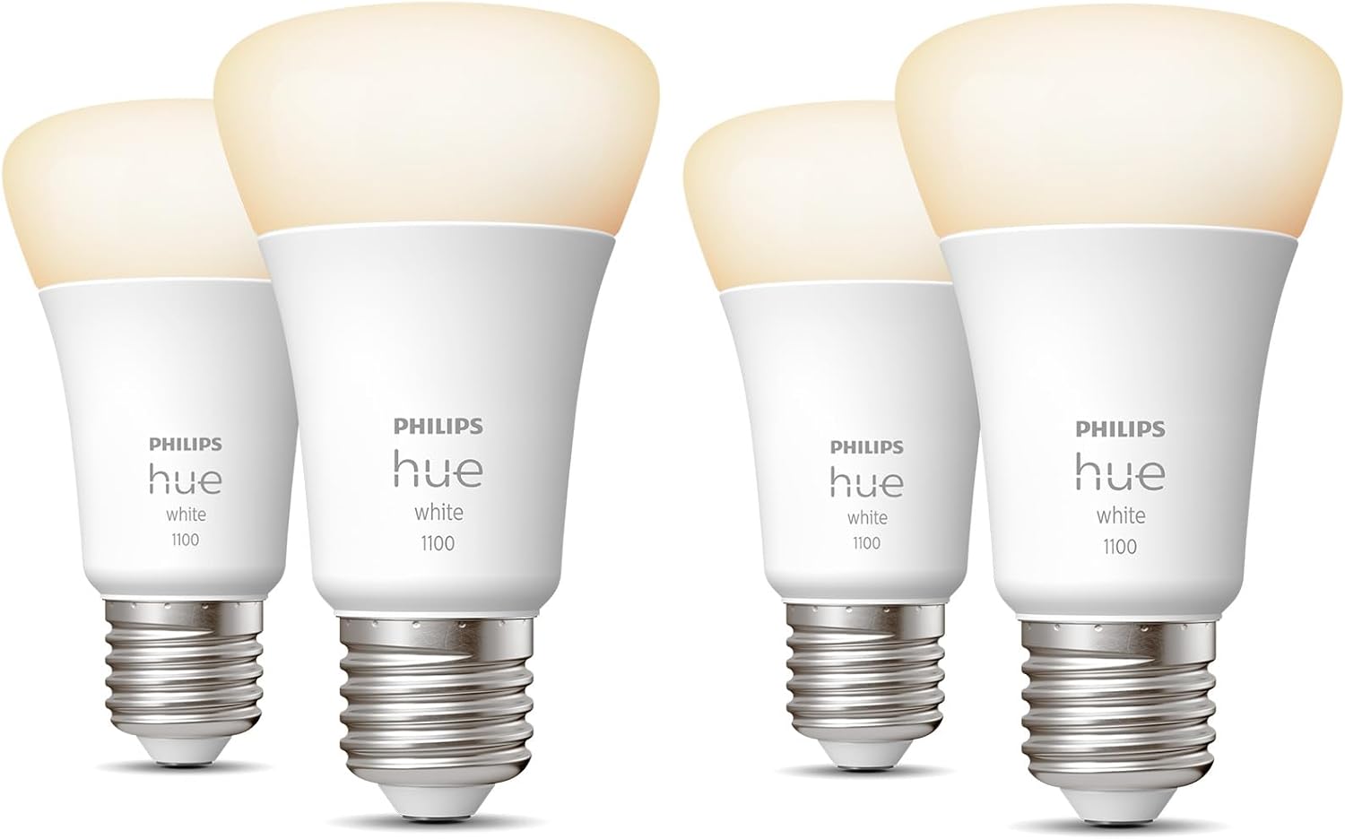 Philips Hue White 4 Lampadine Smart LED E27 9.5W - immagine 2