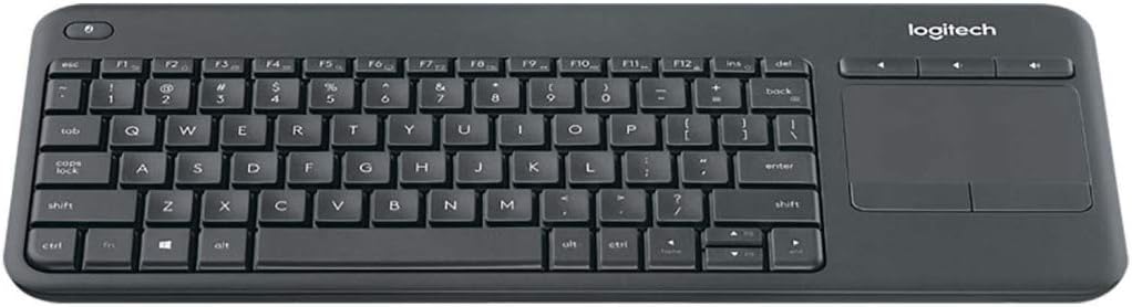 Logitech K400 Plus Tastiera Wireless Touch TV, Nero - immagine 2