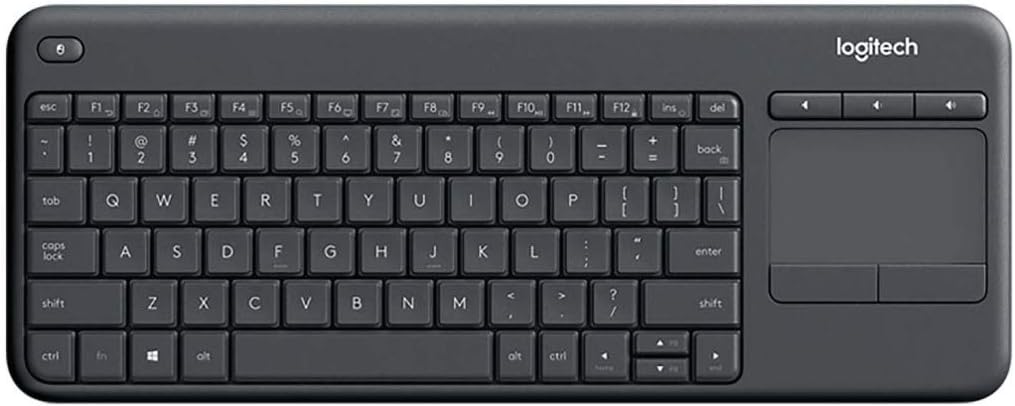 Logitech K400 Plus Tastiera Wireless Touch TV, Nero - immagine 3