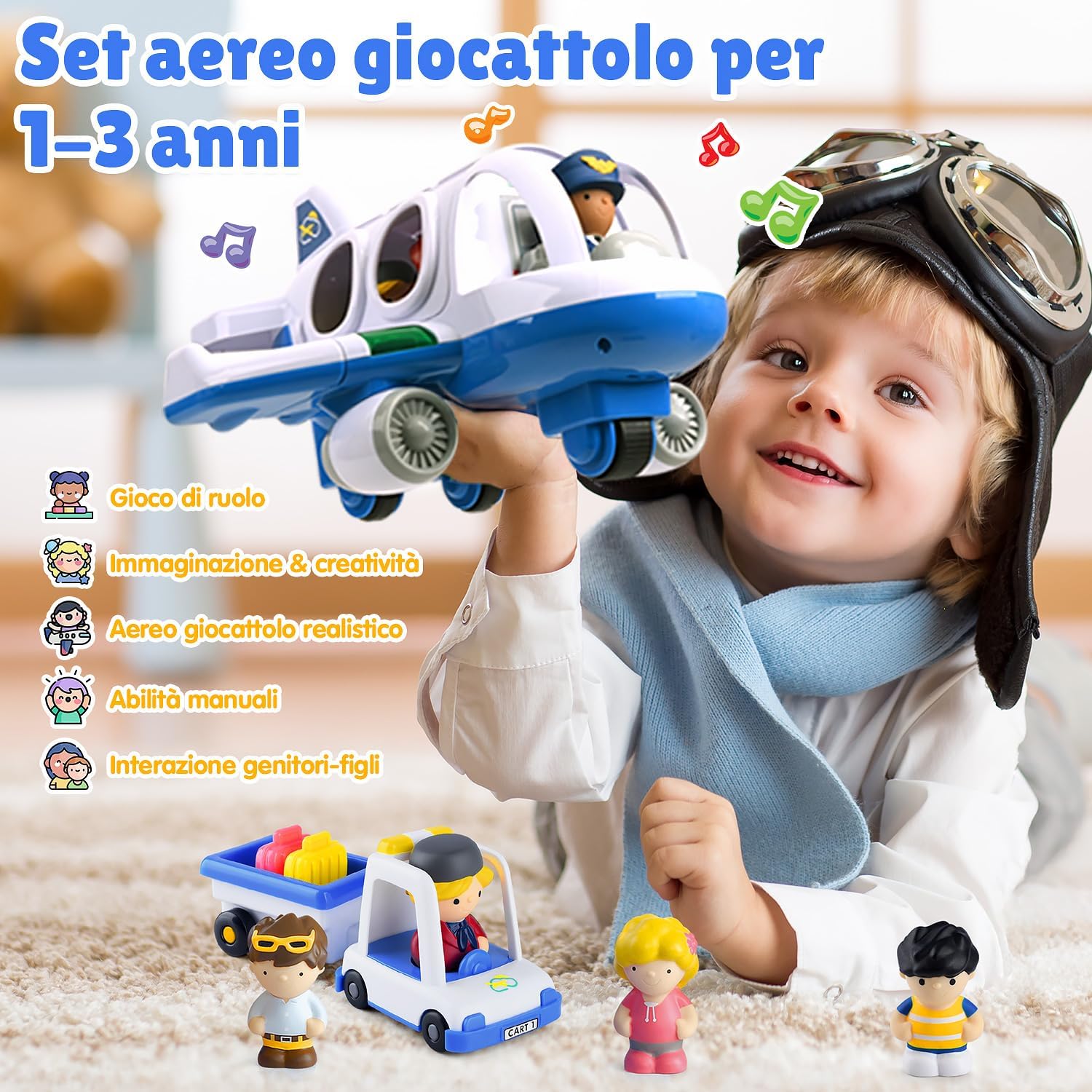 PLAY Viaggio Aereo Giocattolo con Suoni e Luci - immagine 2