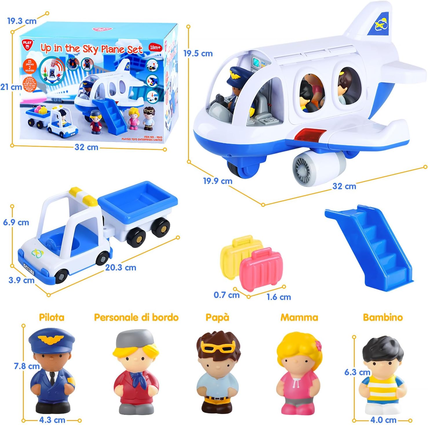 PLAY Viaggio Aereo Giocattolo con Suoni e Luci - immagine 7