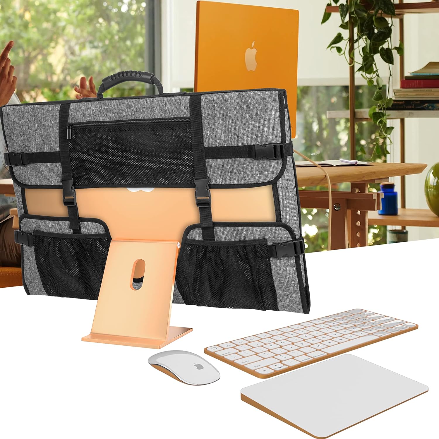 Curmio Borsa da Viaggio per Apple iMac 24", Grigio - immagine 8