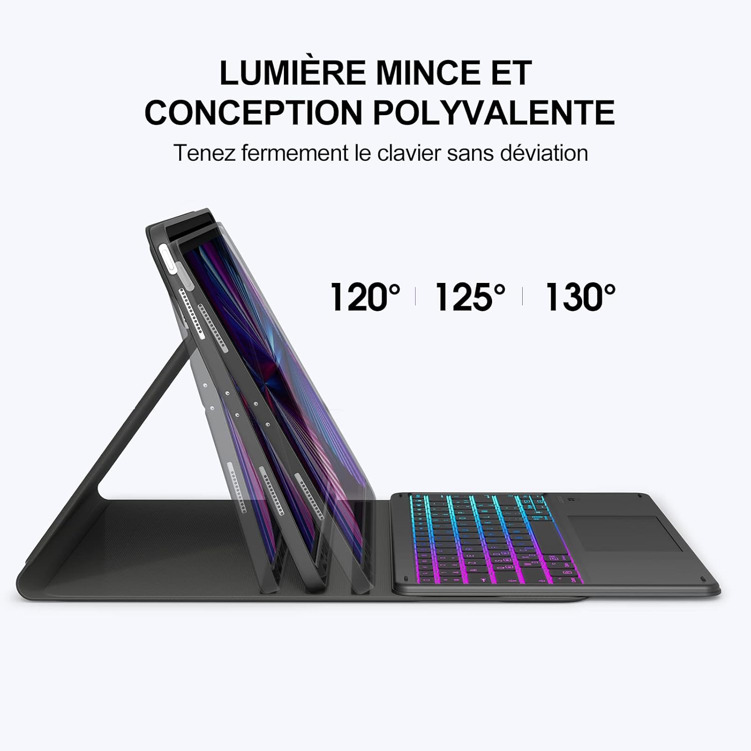 Earto Tastiera iPad Pro 12.9 - Retroilluminata, Nera - immagine 6