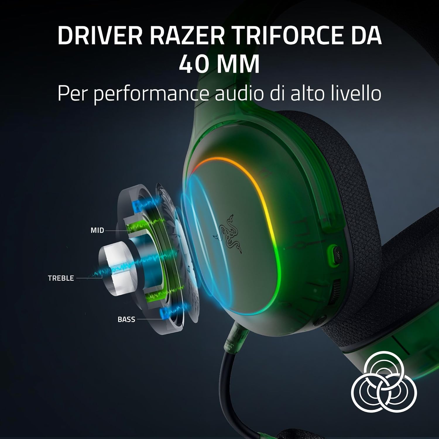 Razer Barracuda X Phantom Green - Cuffie Gaming Wireless - immagine 5