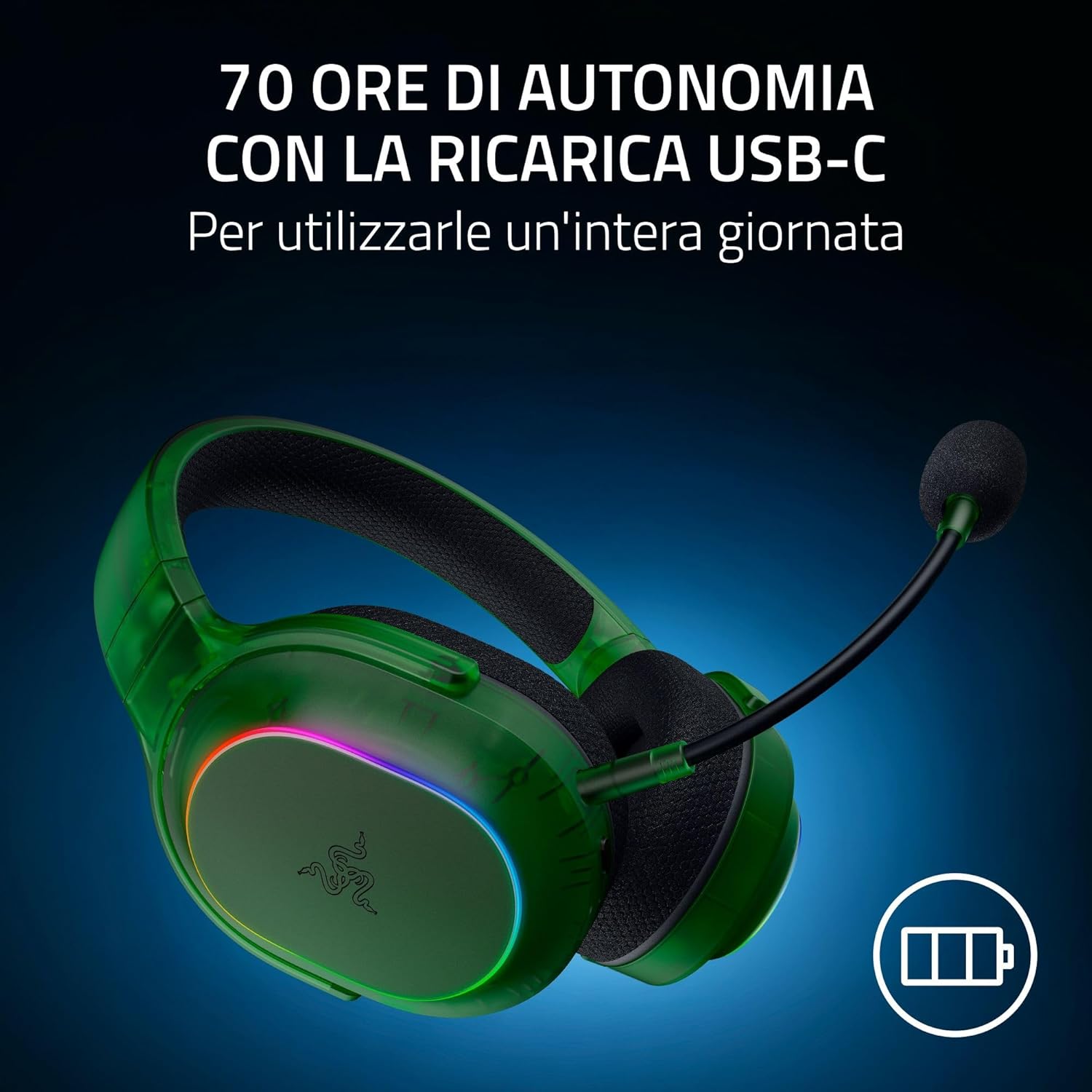 Razer Barracuda X Phantom Green - Cuffie Gaming Wireless - immagine 7
