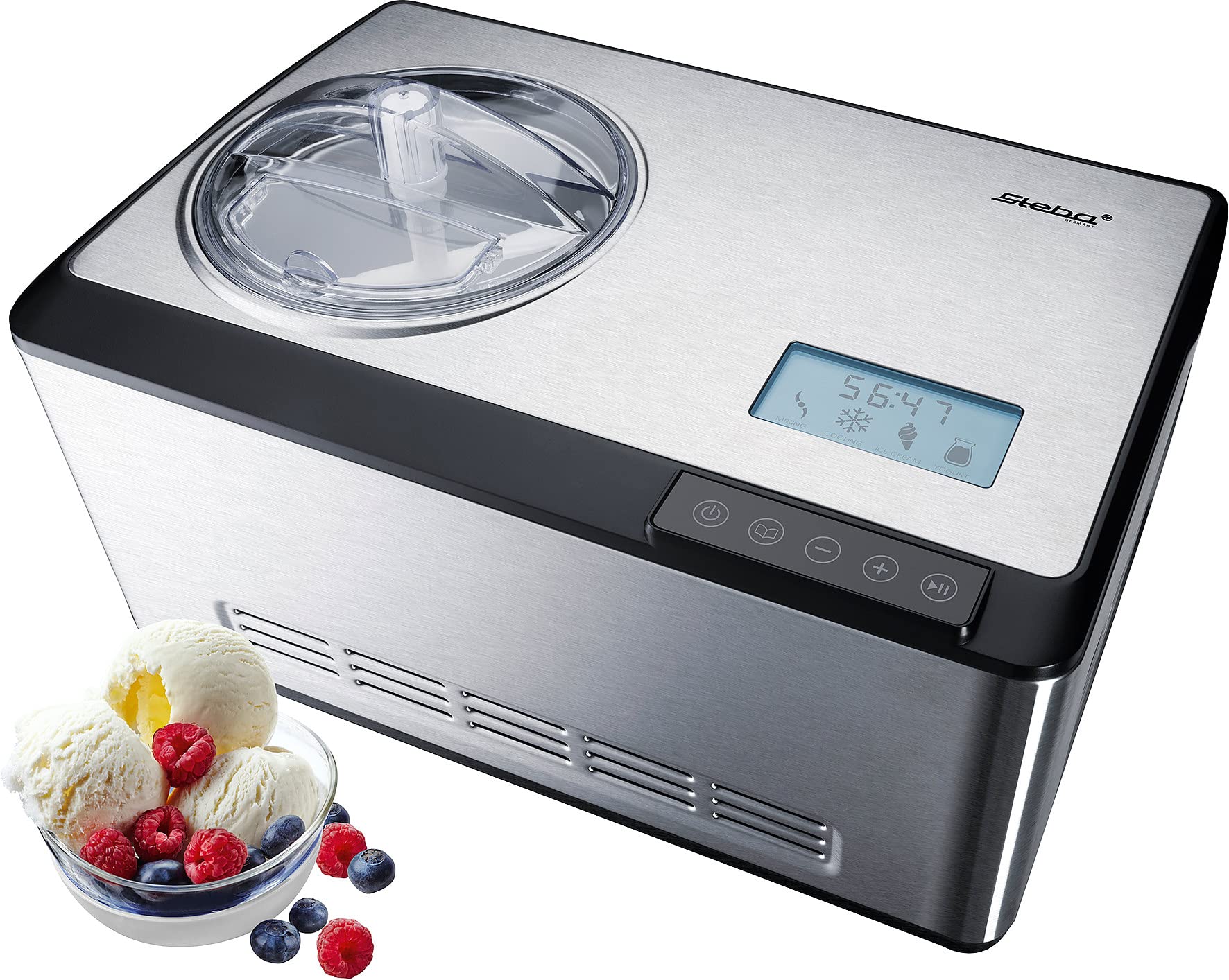 STEBA 55800 Macchina per Il Gelato, Acciaio Inox, plastica, Argento