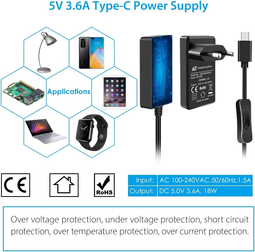 Geeekpi Raspberry Pi 4 4GB - Kit Completo Starter - immagine 3